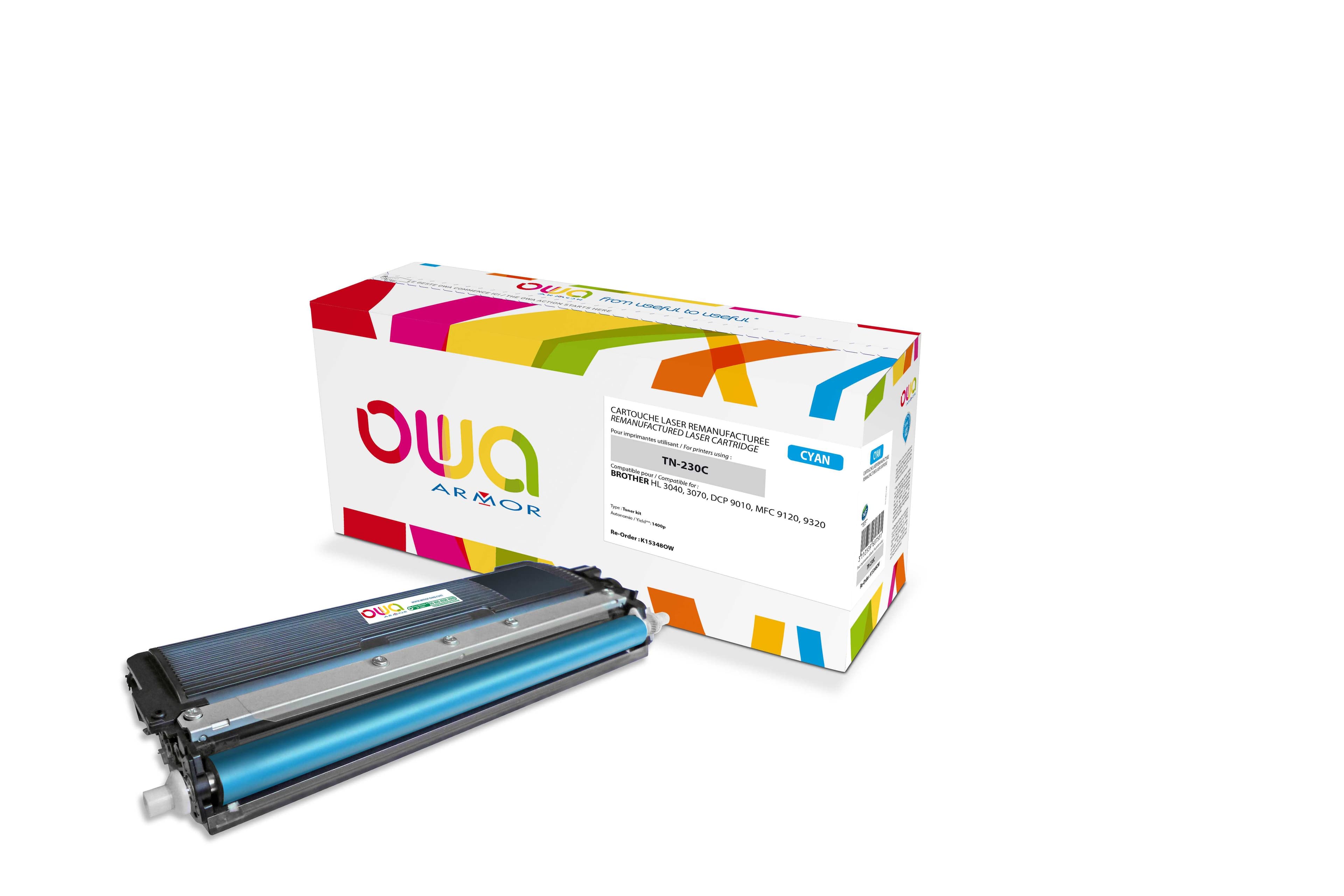 OWA Armor toner kompatibilní s Brother TN-230C, 1400st, modrá