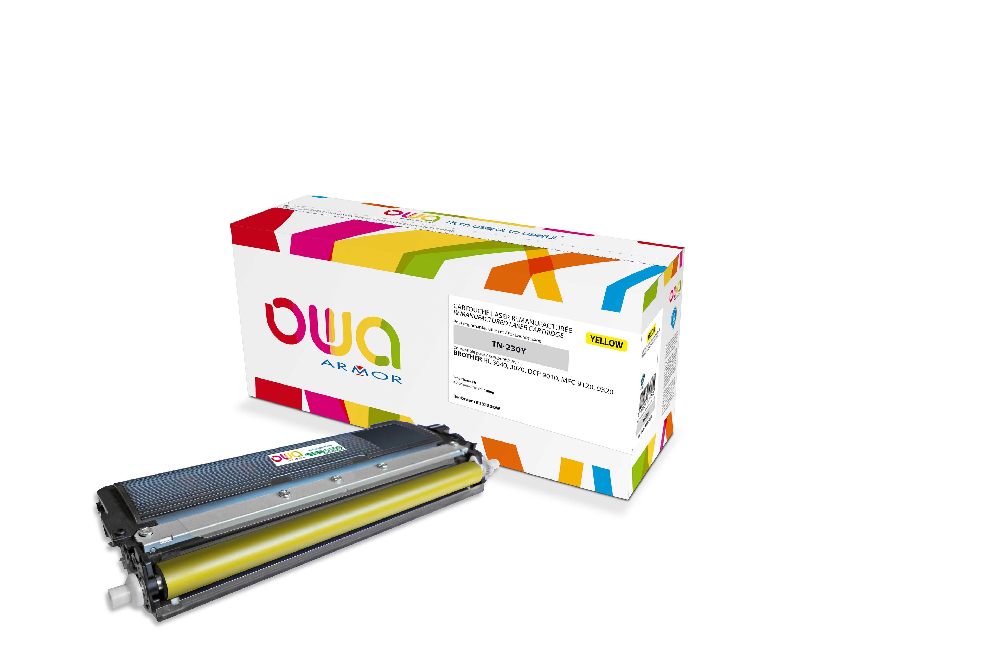 OWA Armor toner kompatibilní s Brother TN-230Y, 1400st, žlutá yellow