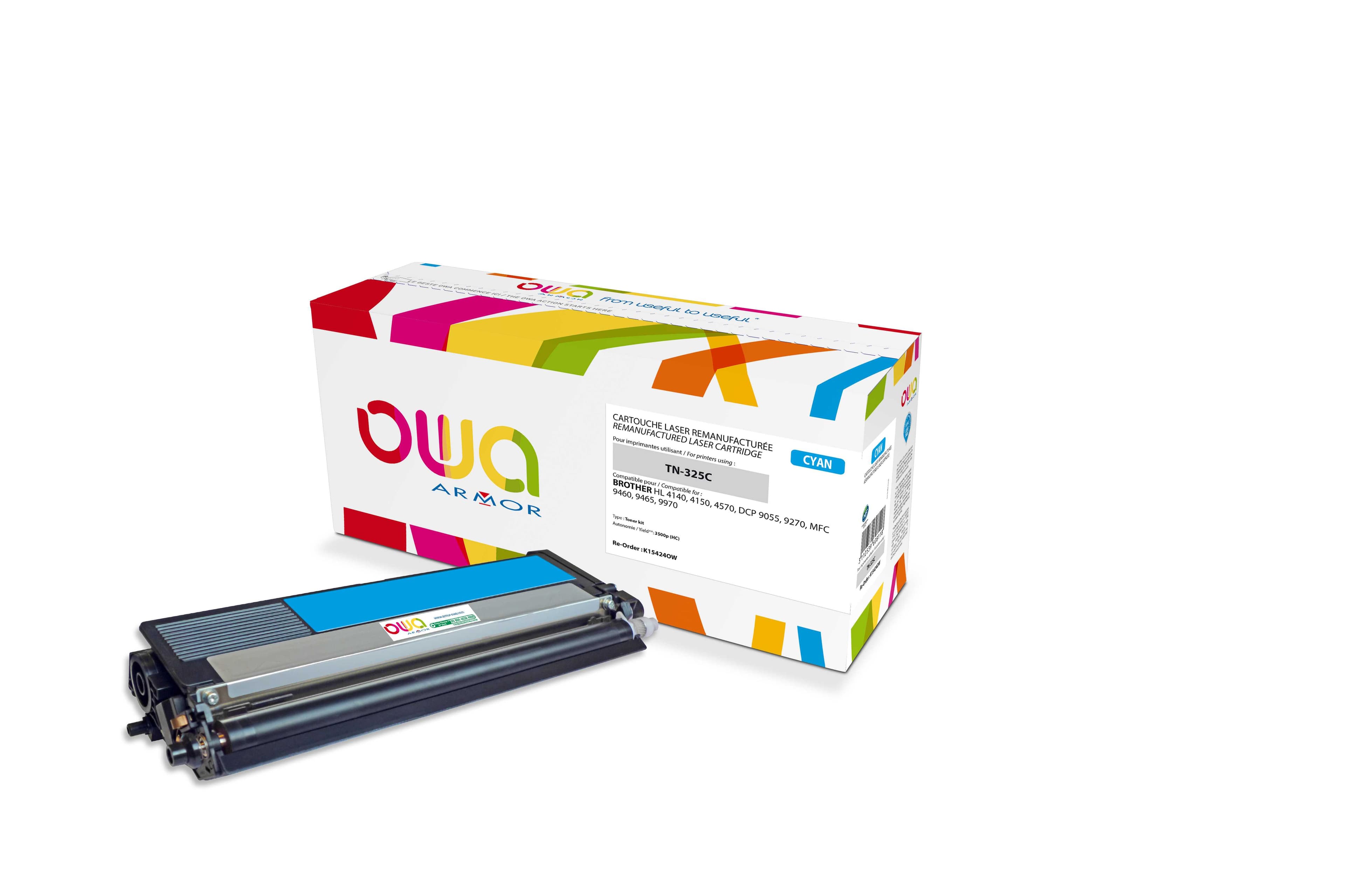 OWA Armor toner kompatibilní s Brother TN-325C, 3500st, modrá