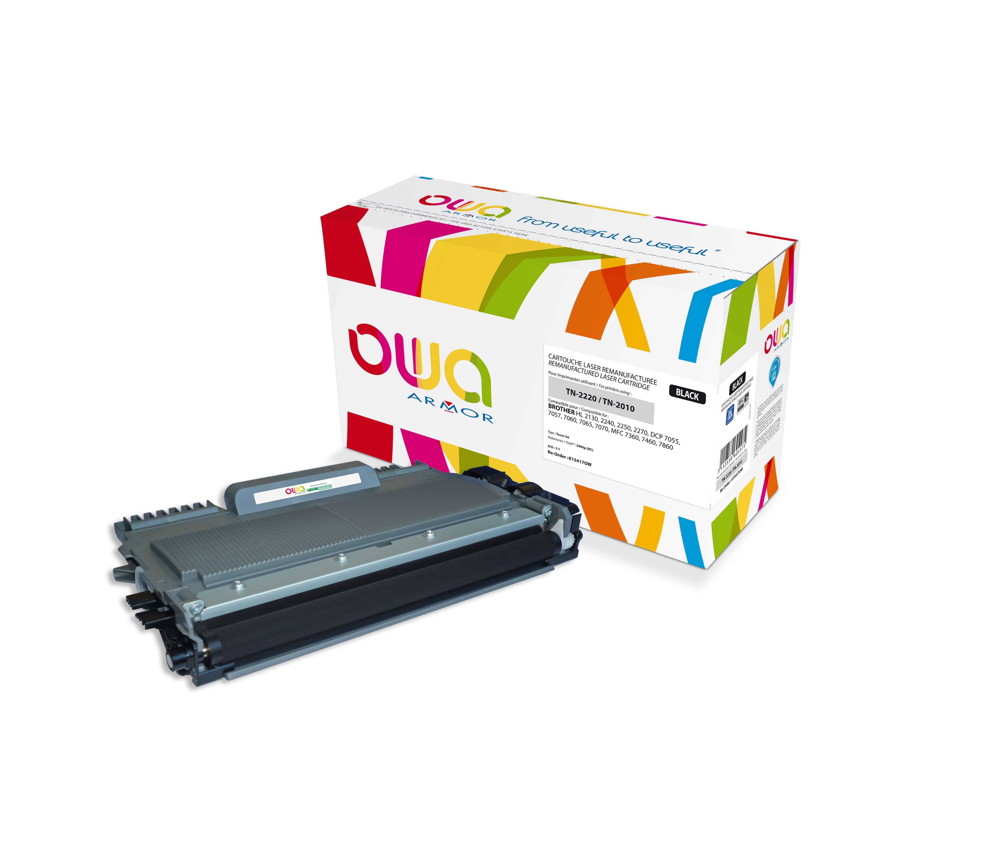 OWA Armor toner kompatibilní s Brother TN-2220, 2600st, černá black