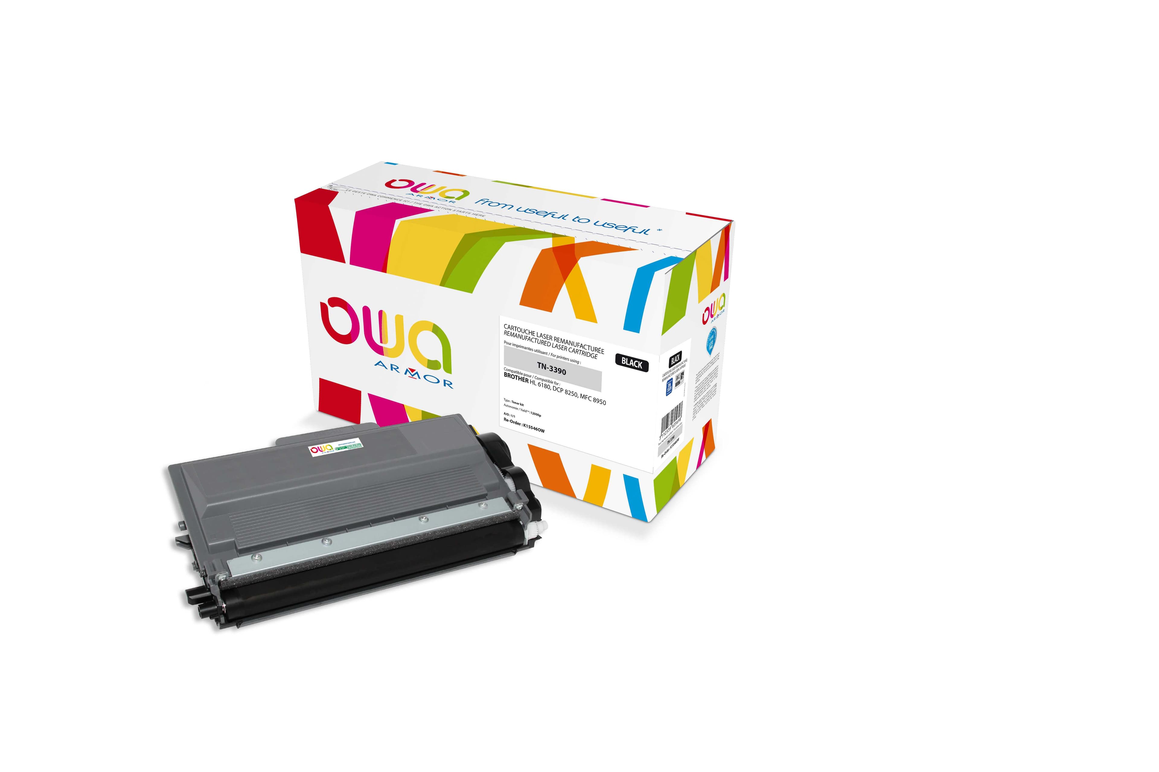 OWA Armor toner kompatibilní s Brother HL-6180, TN-3390, 12000st, černá black