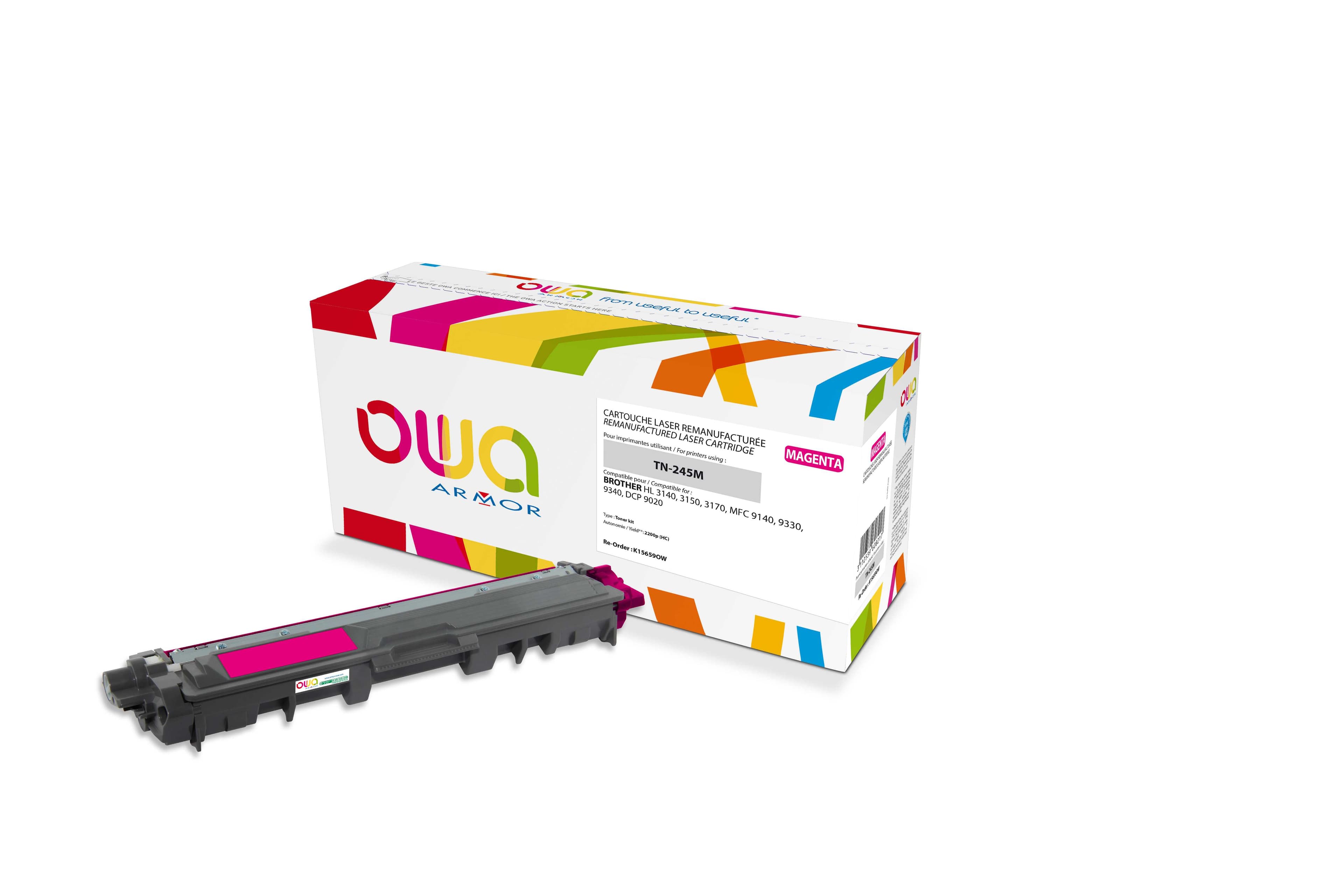 OWA Armor toner kompatibilní s Brother TN-245M TN-246M, 2200st, červená magenta