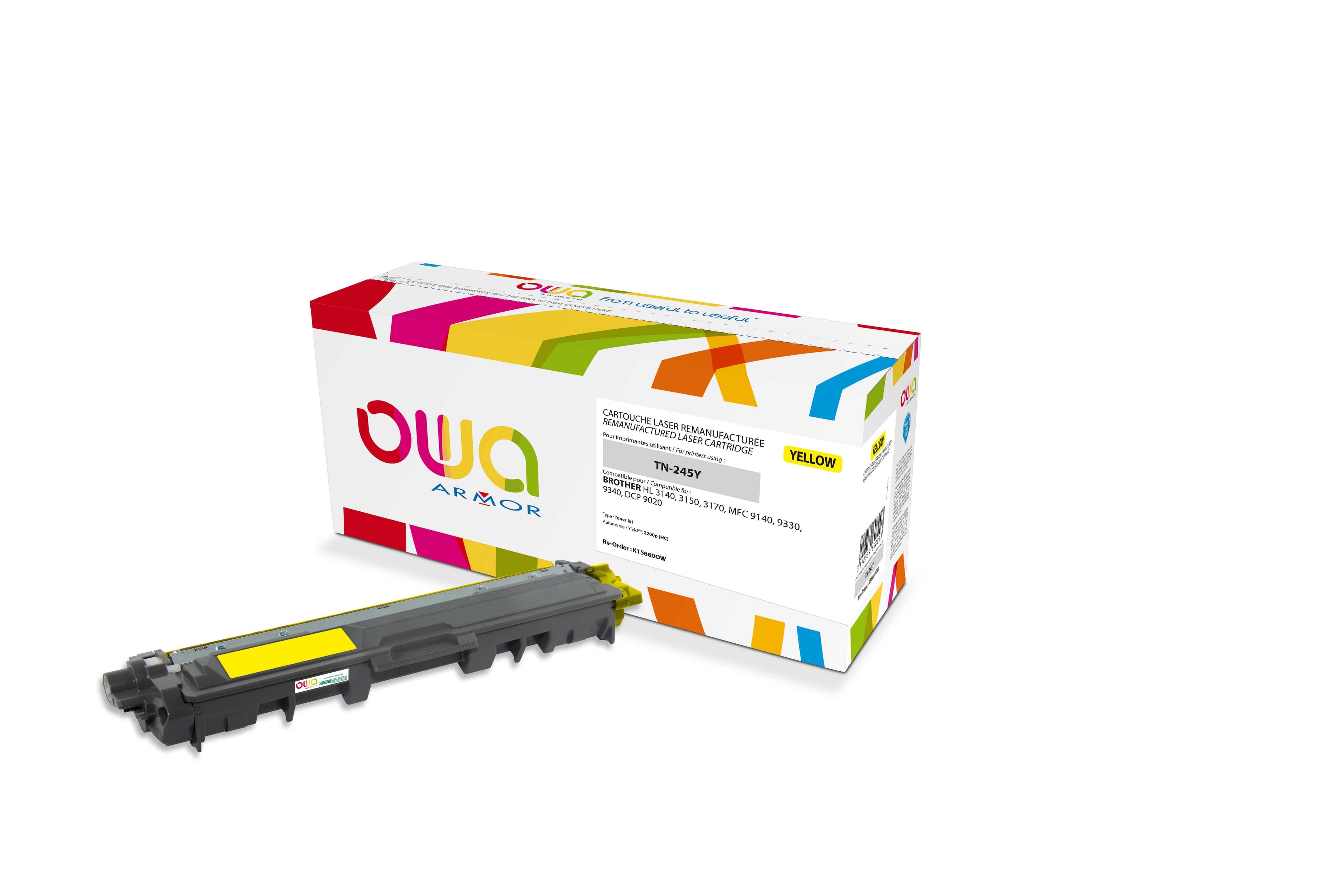 OWA Armor toner kompatibilní s Brother TN-245Y TN-246Y, 2200st, žlutá yellow