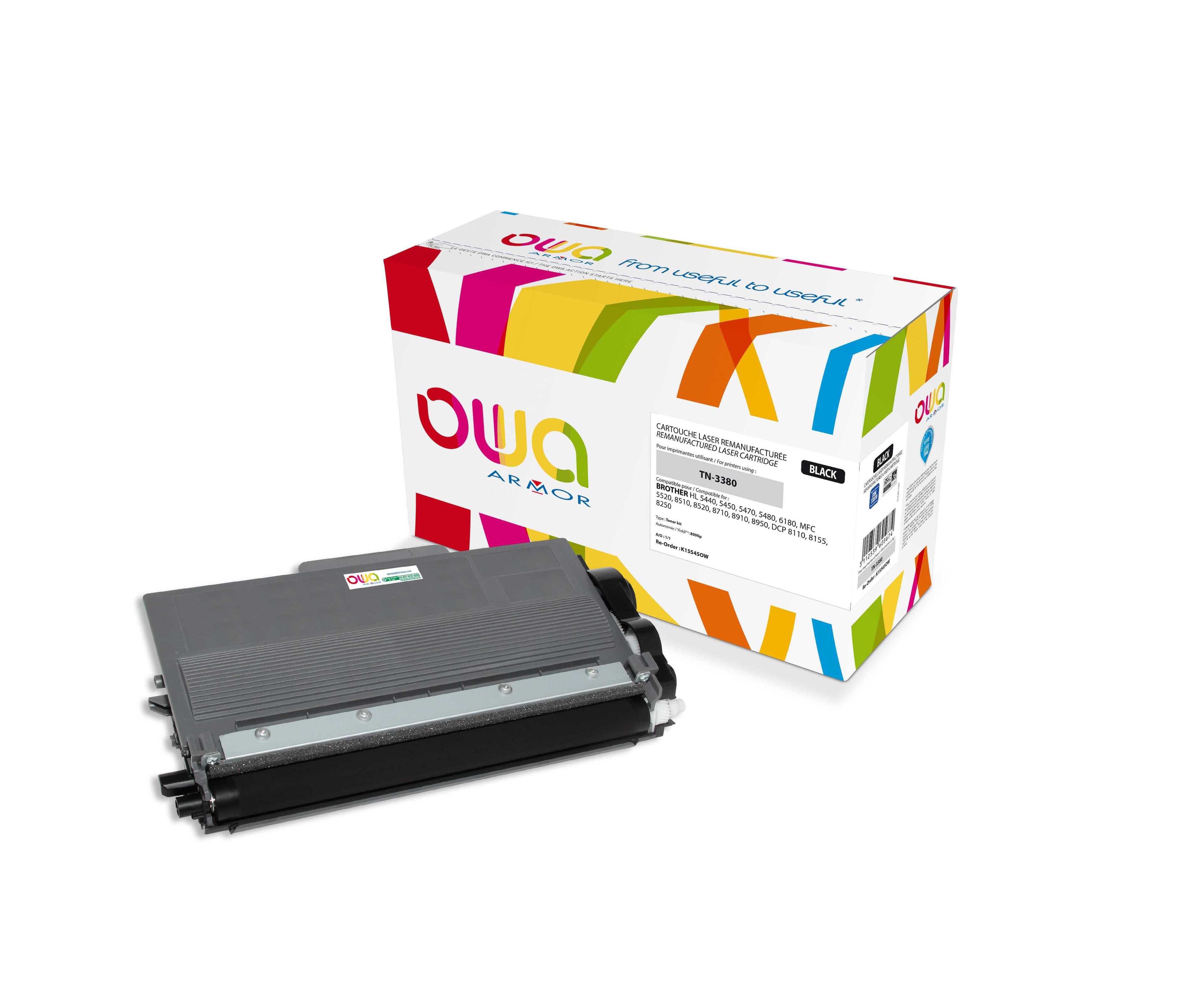 OWA Armor toner kompatibilní s Brother, TN3380, 8000st, černá black