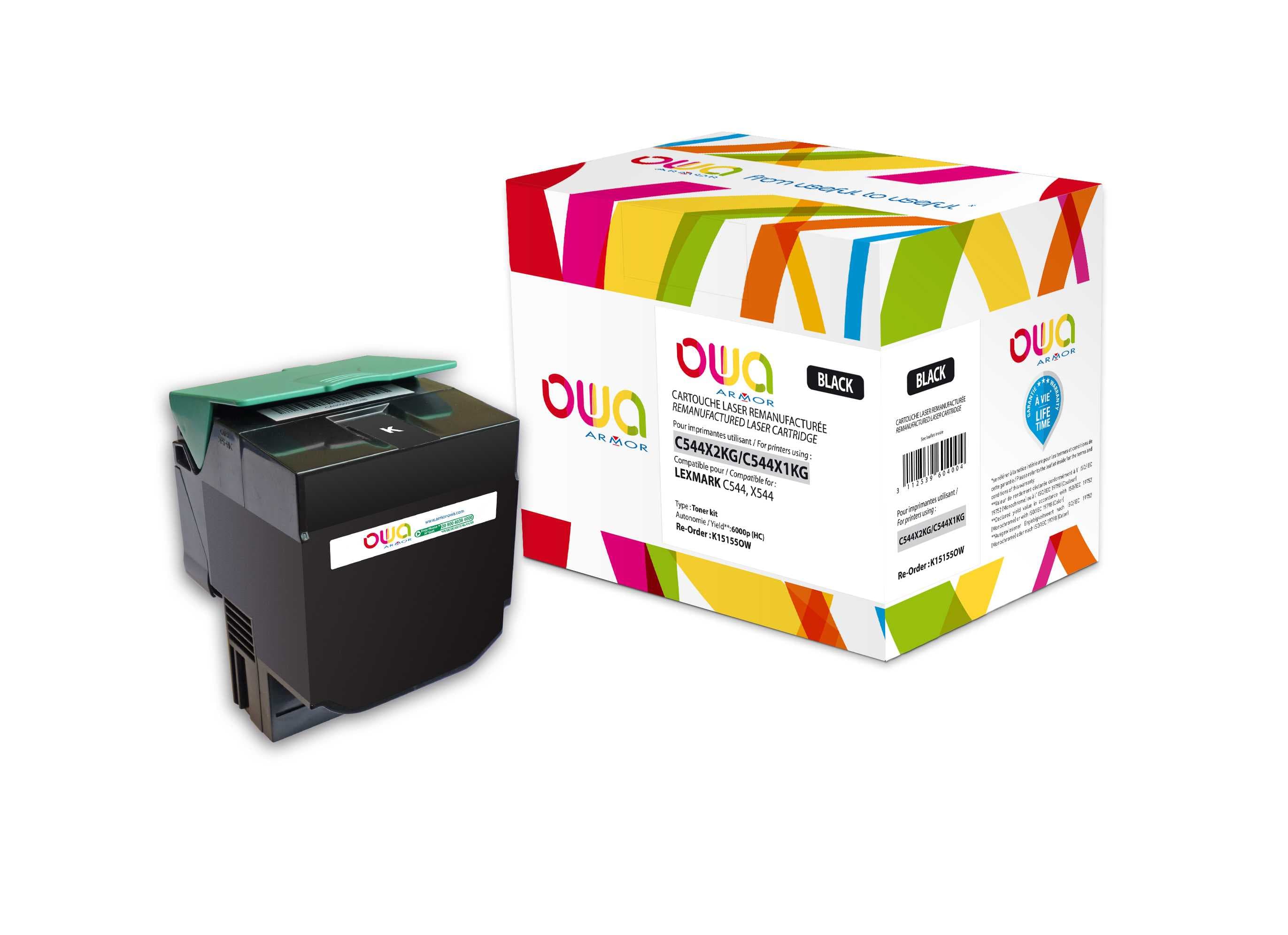 OWA Armor toner kompatibilní s Lexmark C544X2KG, 6000st, černá black