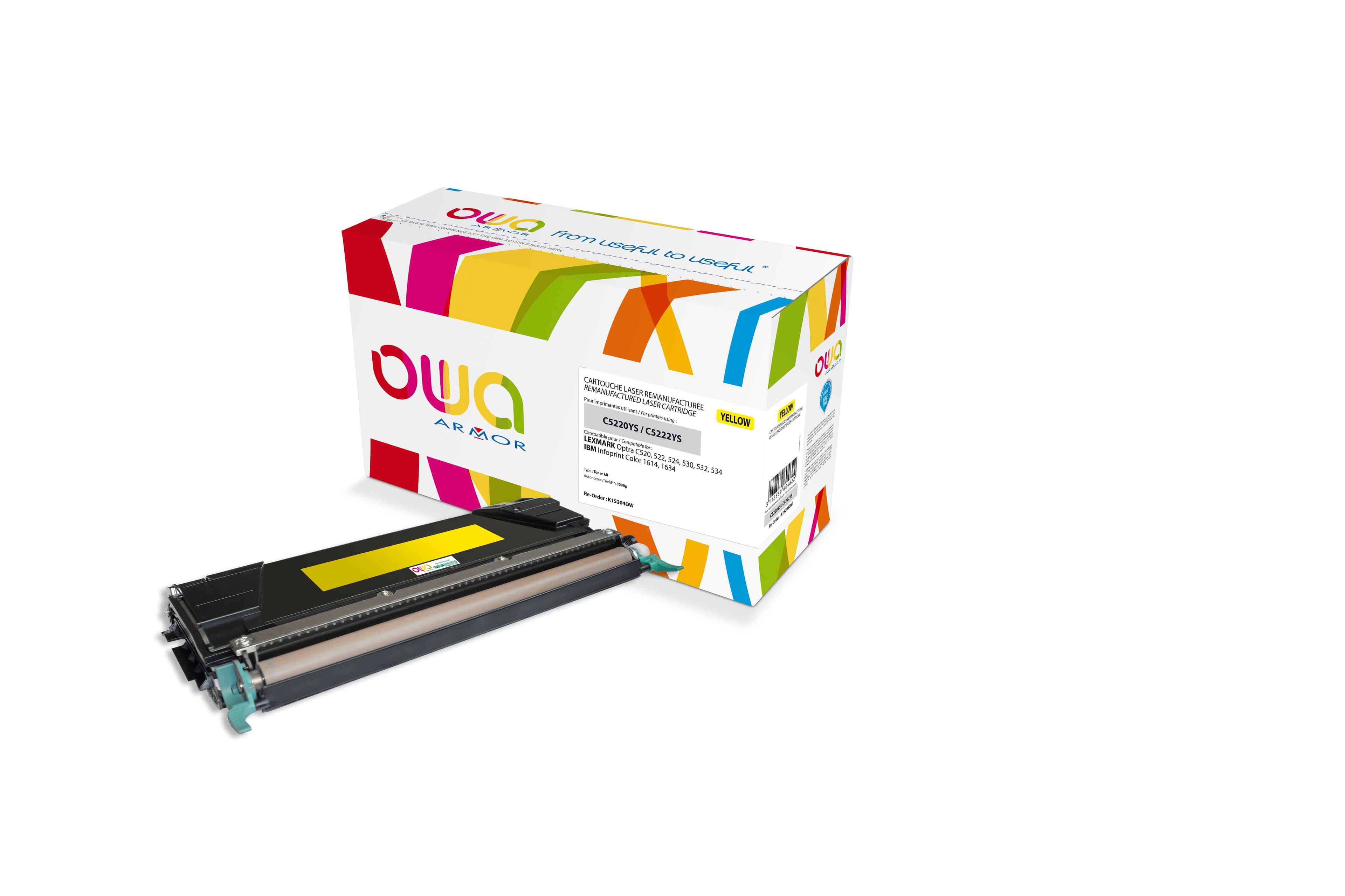 OWA Armor toner kompatibilní s Lexmark 39V0301, 3000st, žlutá yellow