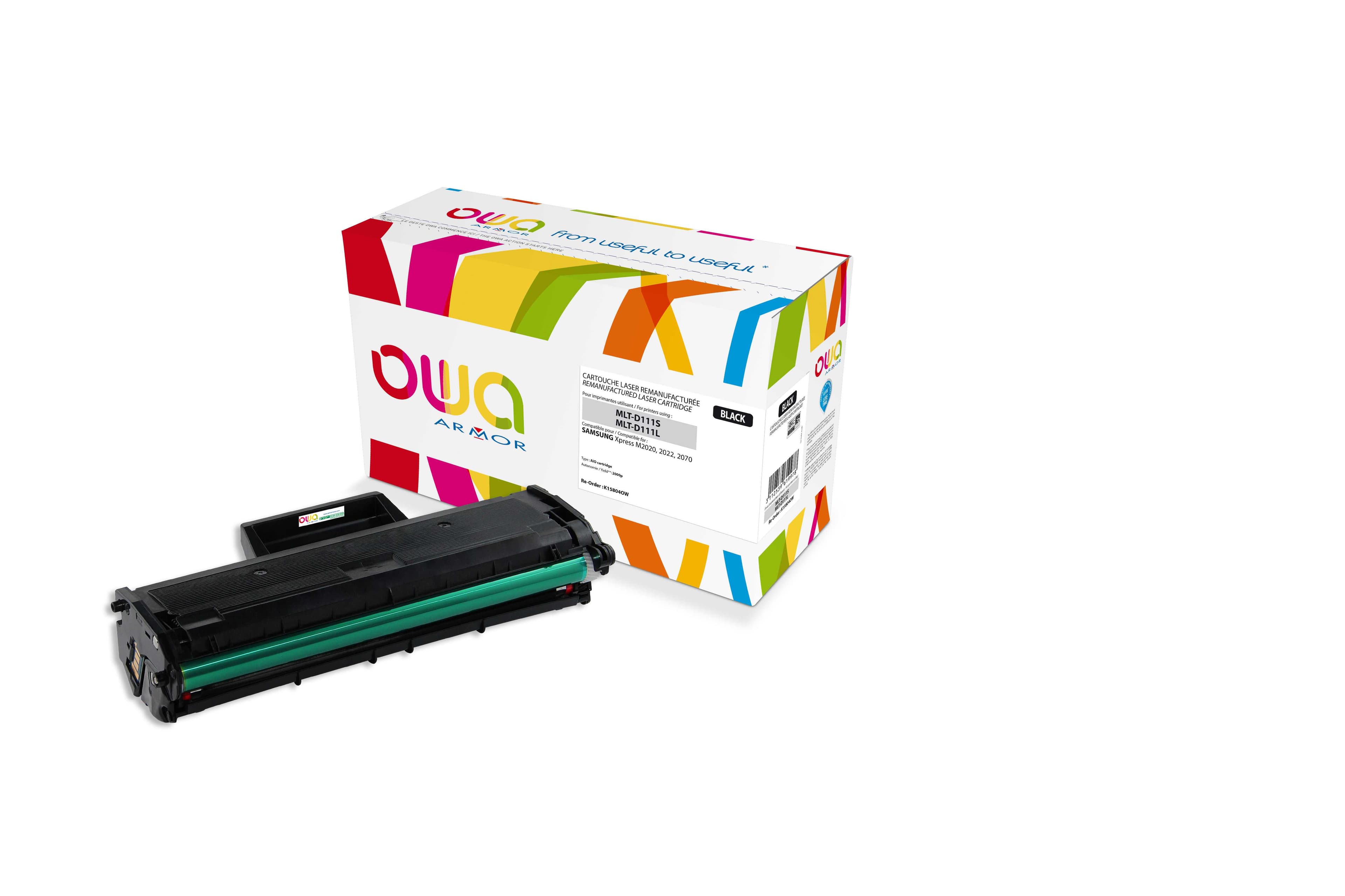OWA Armor toner kompatibilní s Samsung Xpress M2020, MLT-D111L, SU799A, 2000st, černá black