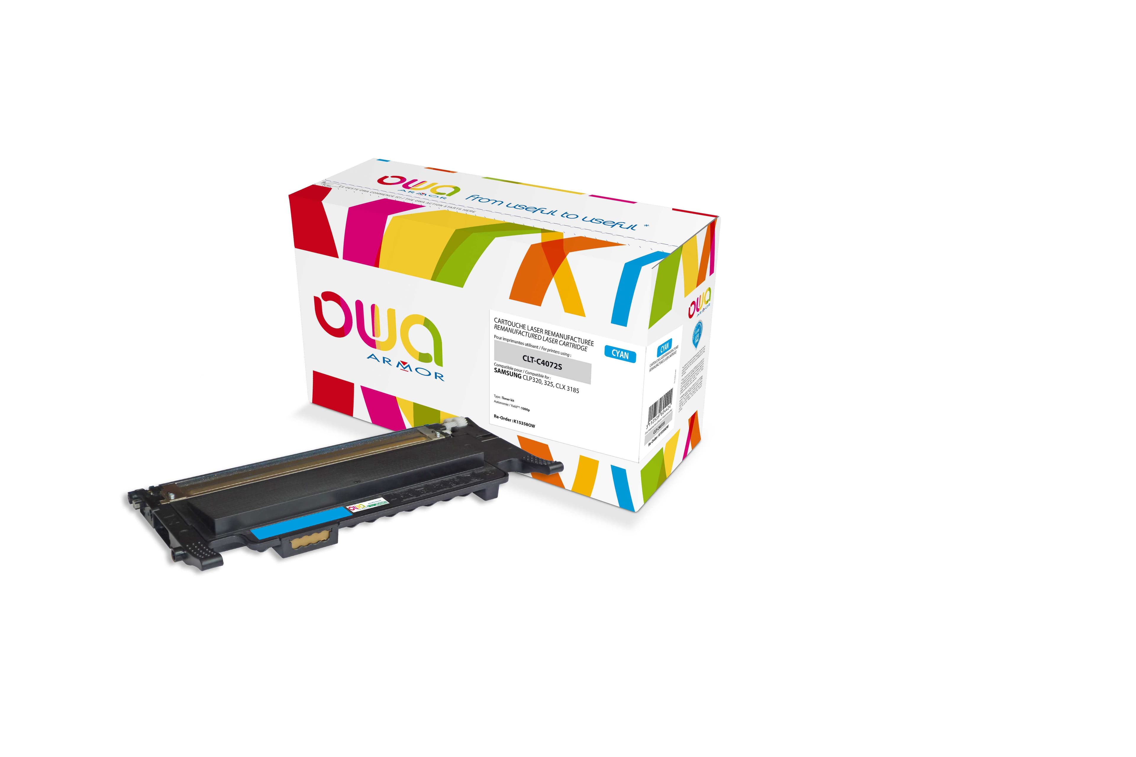 OWA Armor toner kompatibilní s Samsung CLTC4072S, 1000st, modrá