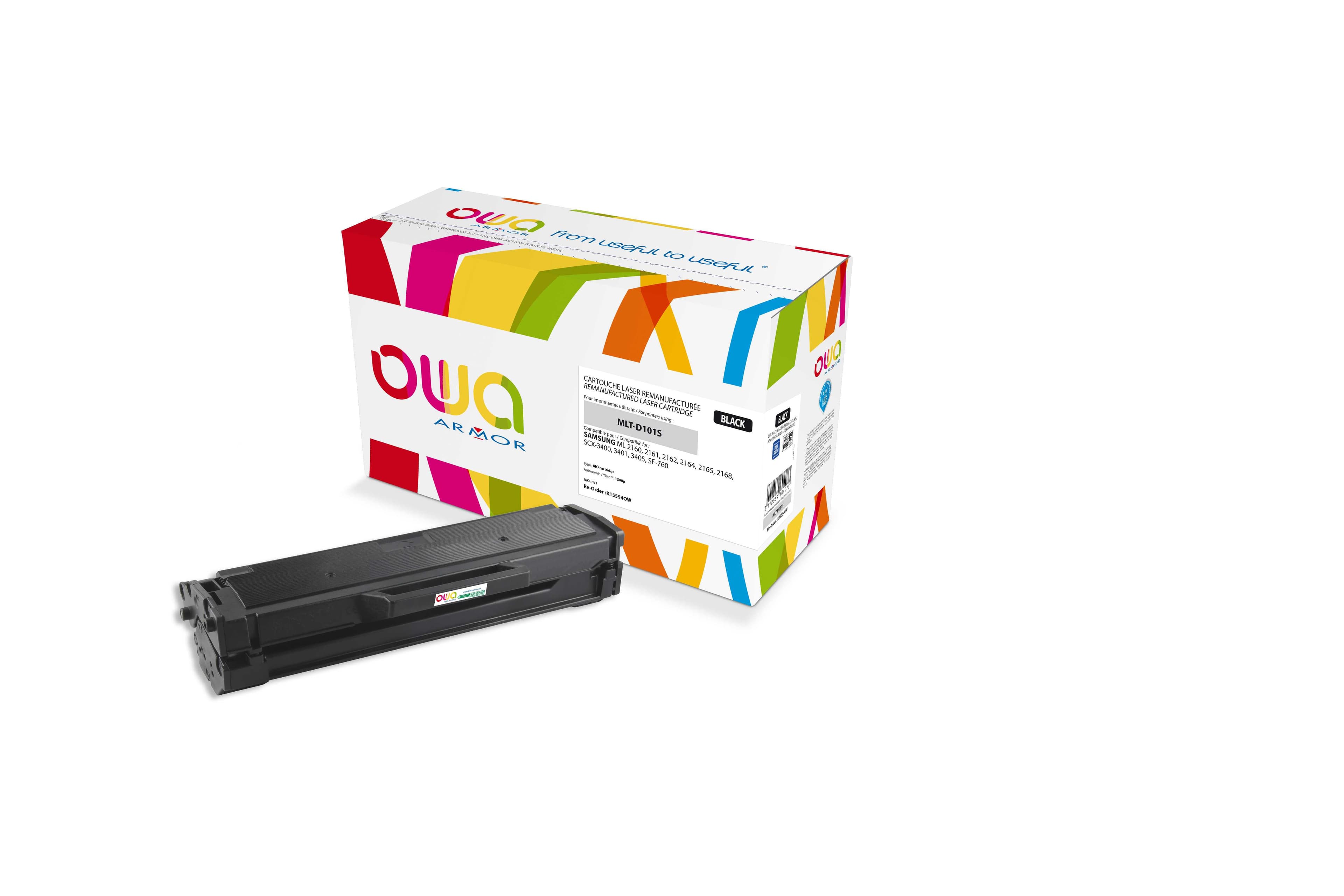 OWA Armor toner kompatibilní s Samsung MLT-D101S, SU696A, 1500st, černá black