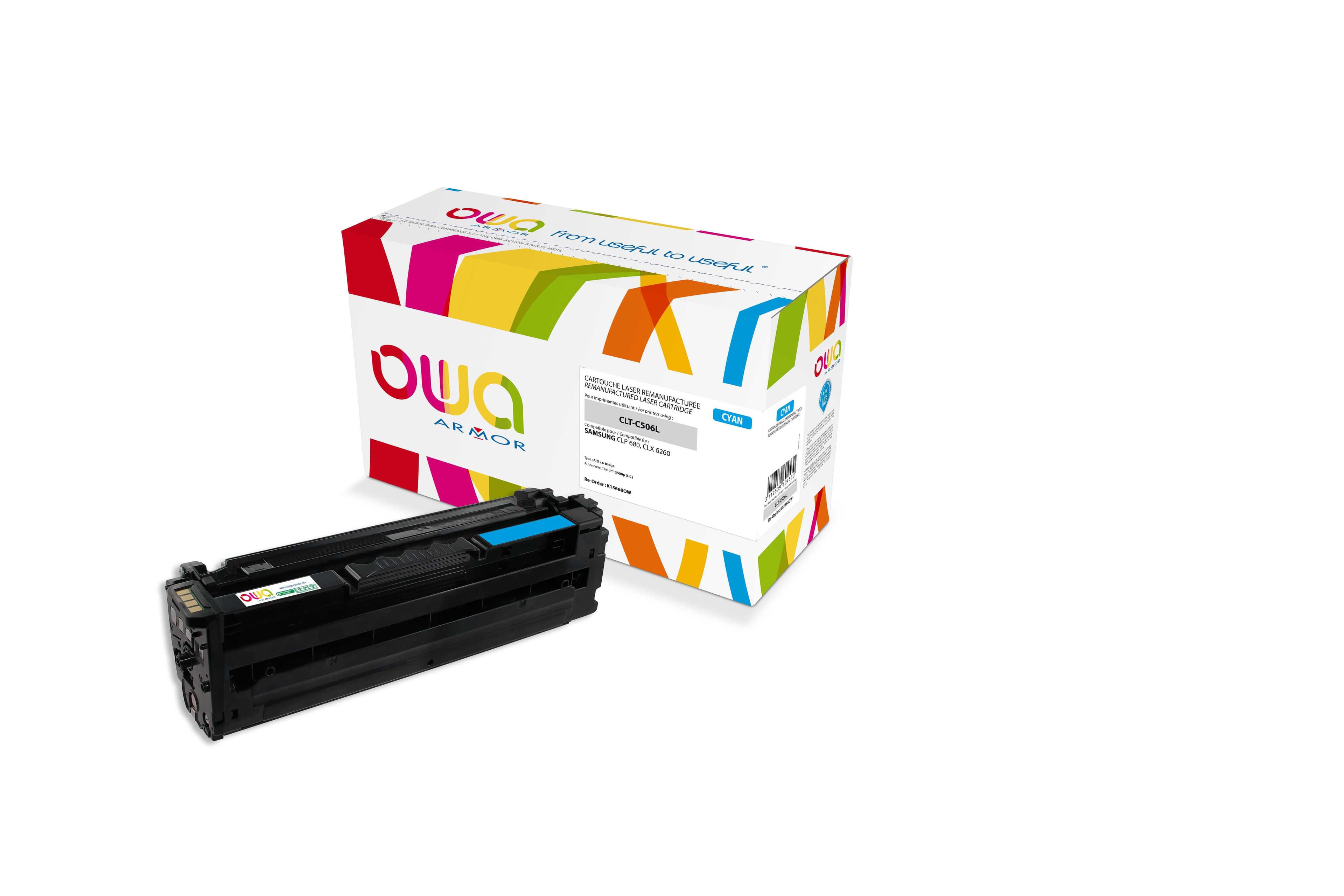 OWA Armor toner kompatibilní s Samsung CLTC506L, (CLT-C506L, C506, SU038A) 3500st, modrá