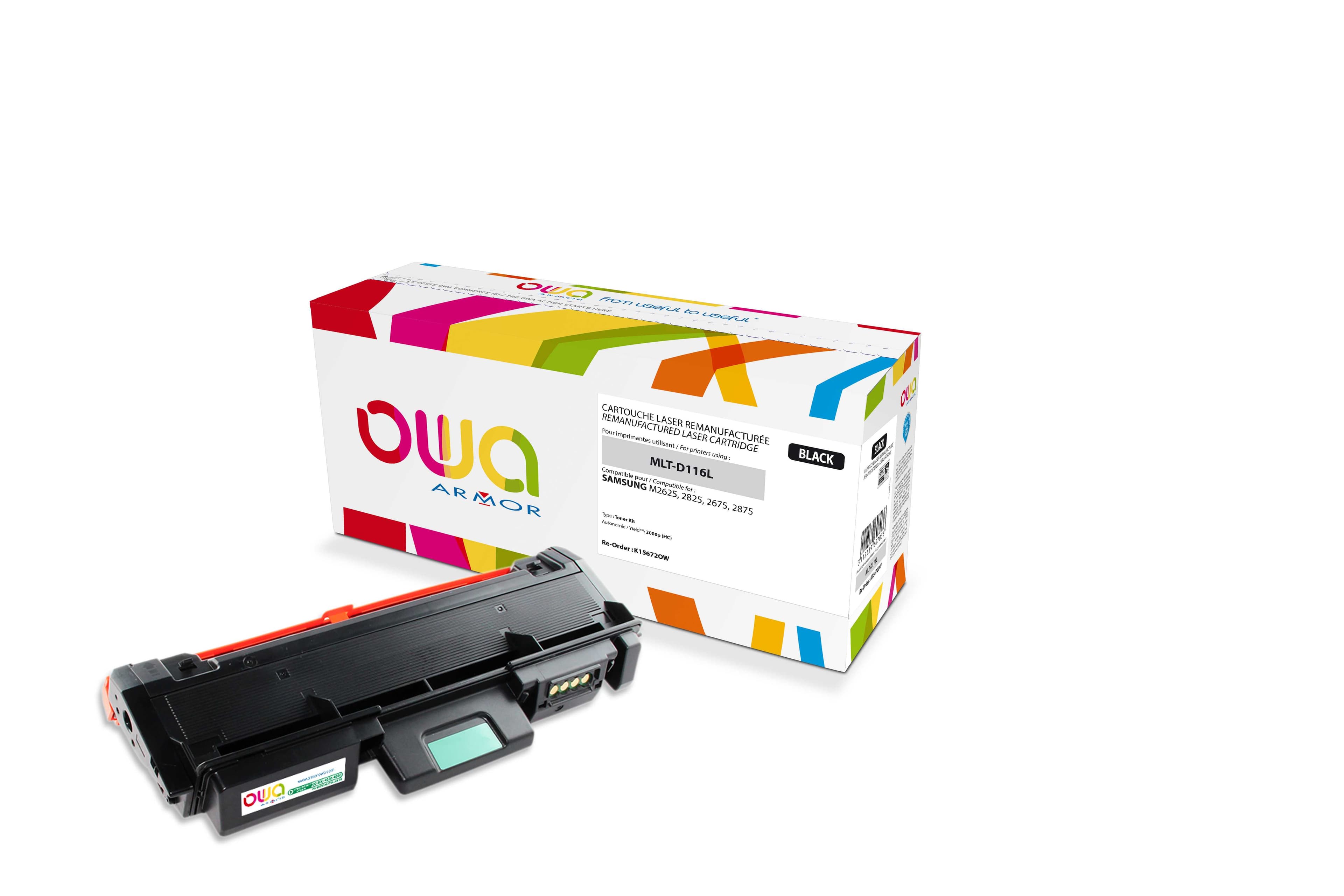 OWA Armor toner kompatibilní s Samsung MLTD116L, SU828A, 3000st, černá black