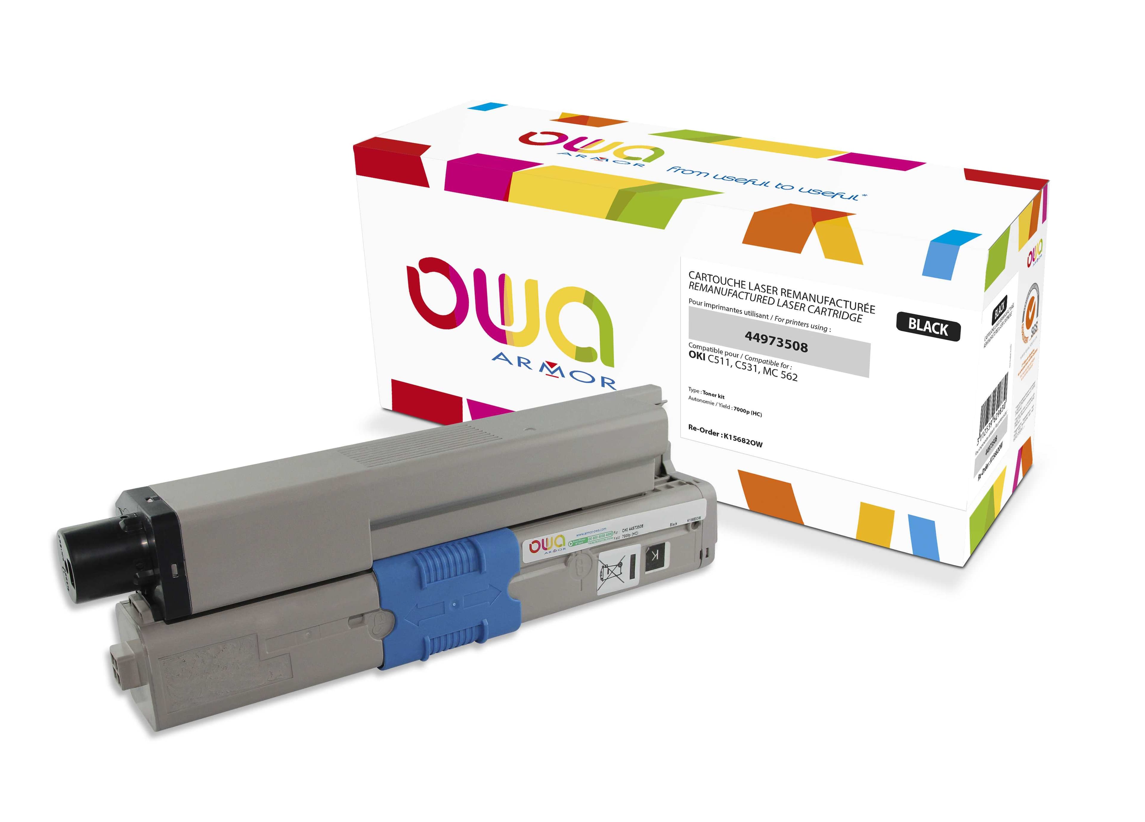 OWA Armor toner kompatibilní s OKI 44973508, 7000st, černá black