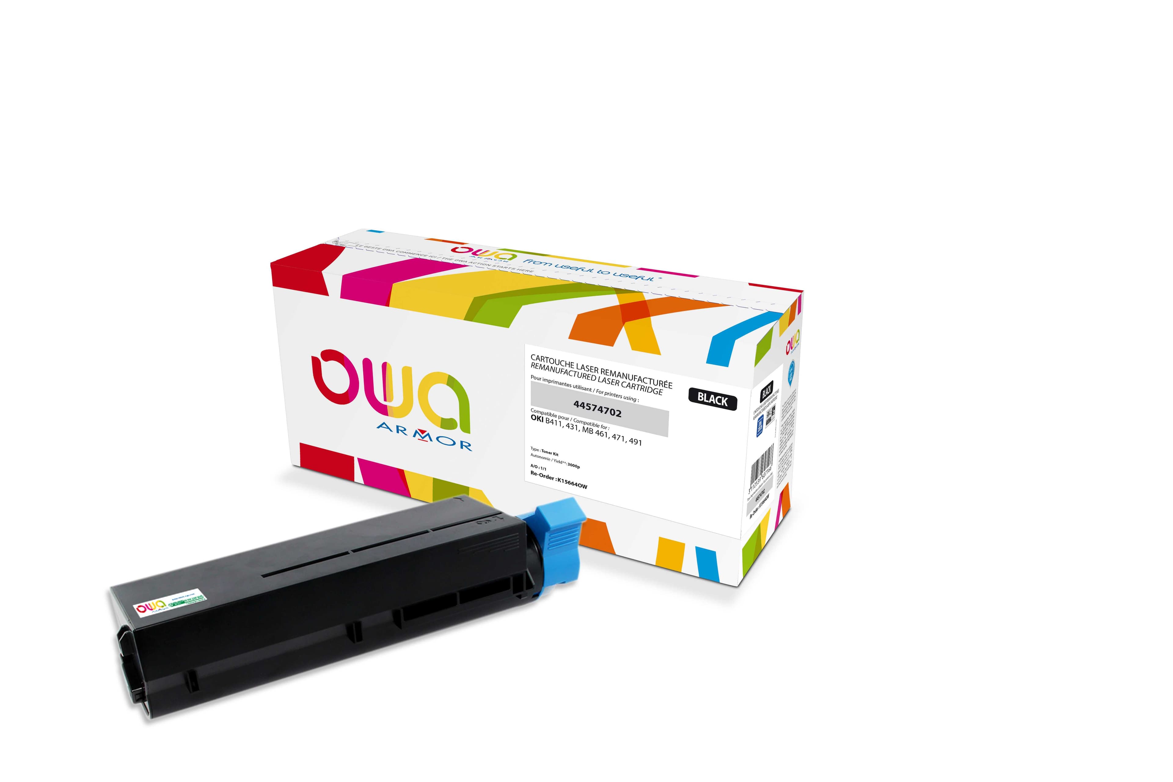 OWA Armor toner kompatibilní s OKI B411,431, 44574702, 3000st, černá black