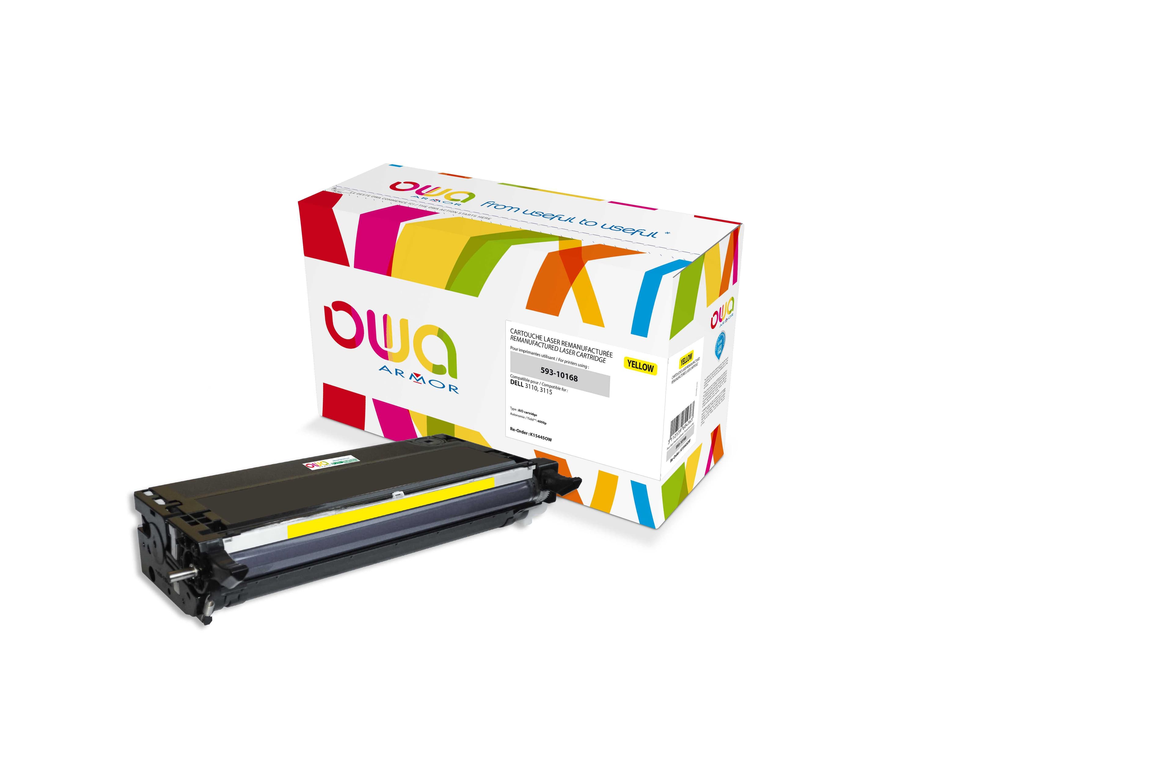 OWA Armor toner kompatibilní s Dell 593-10168, 4000st, žlutá yellow