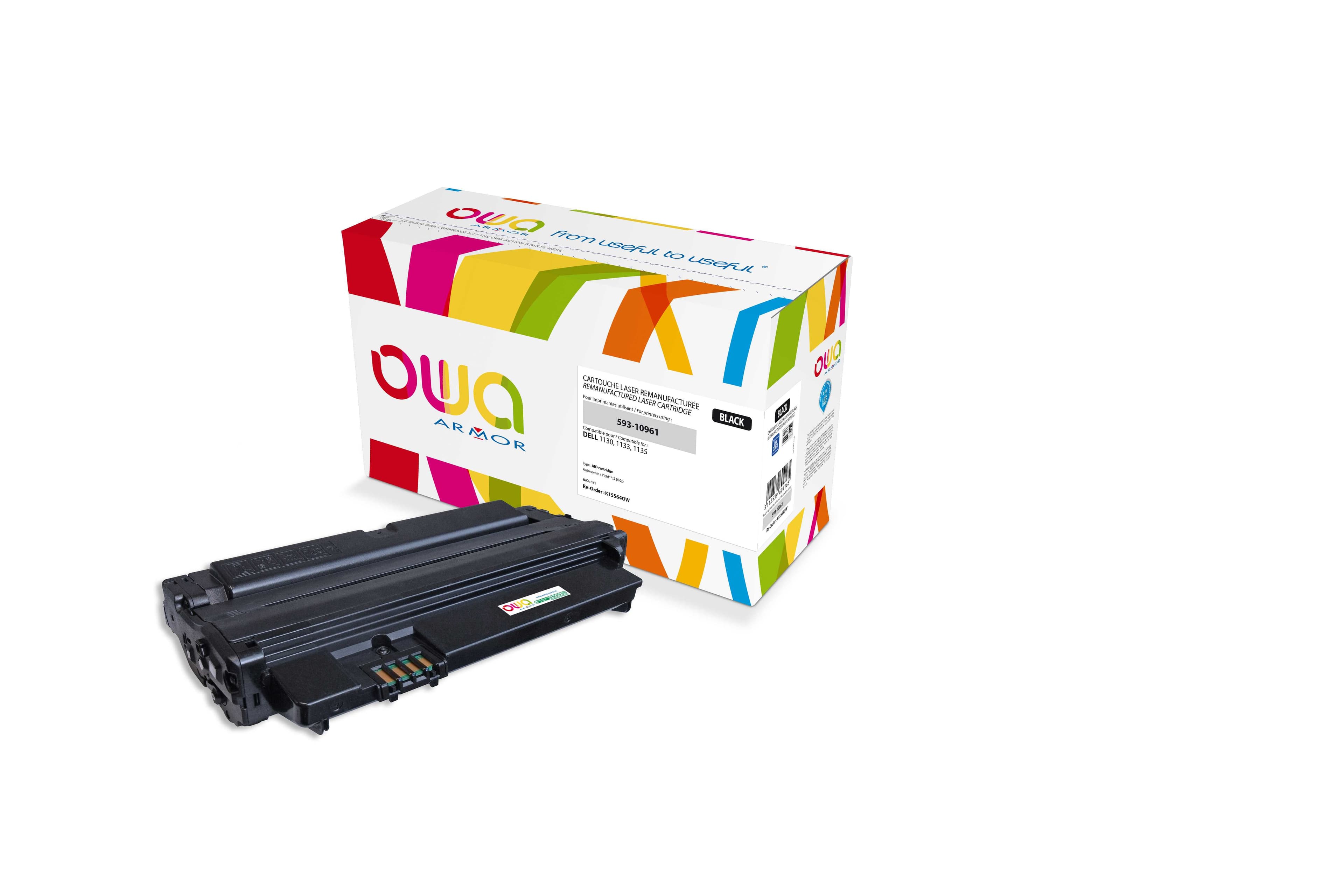 OWA Armor toner kompatibilní s DELL 1130 33 35, 593-10961, 2500st, černá black