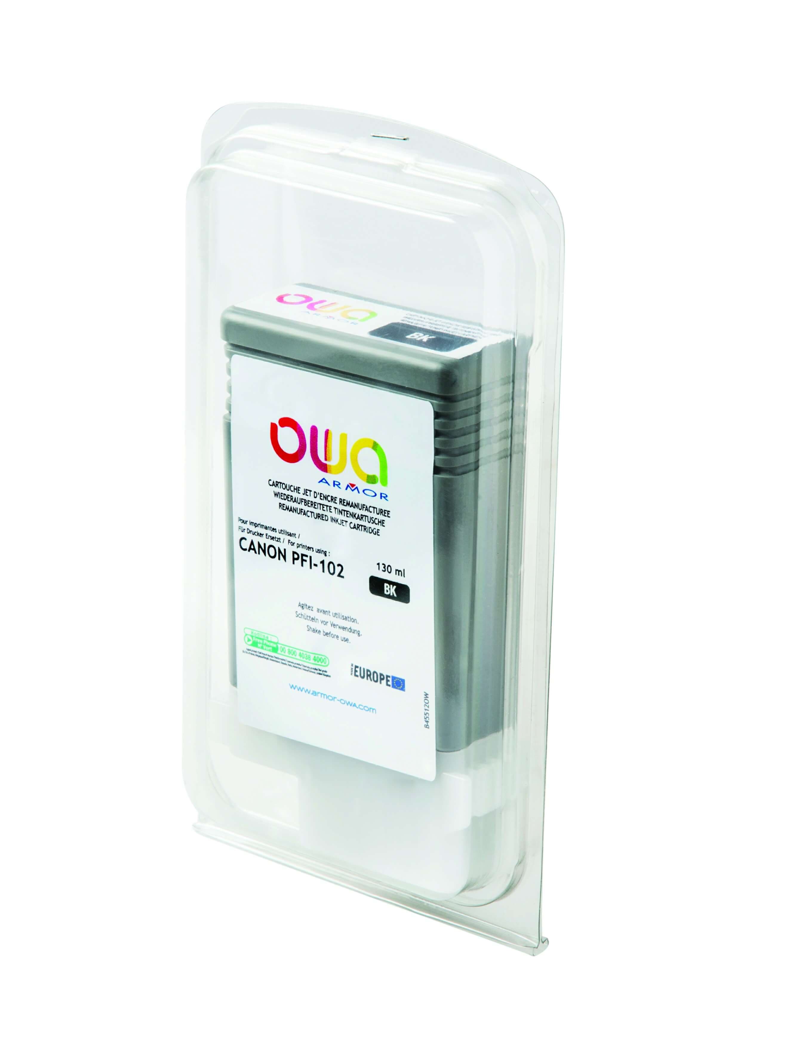 OWA Armor ink-jet kompatibilní s Canon iPF 500 600 černá, 130ml, kom.s PFI102B