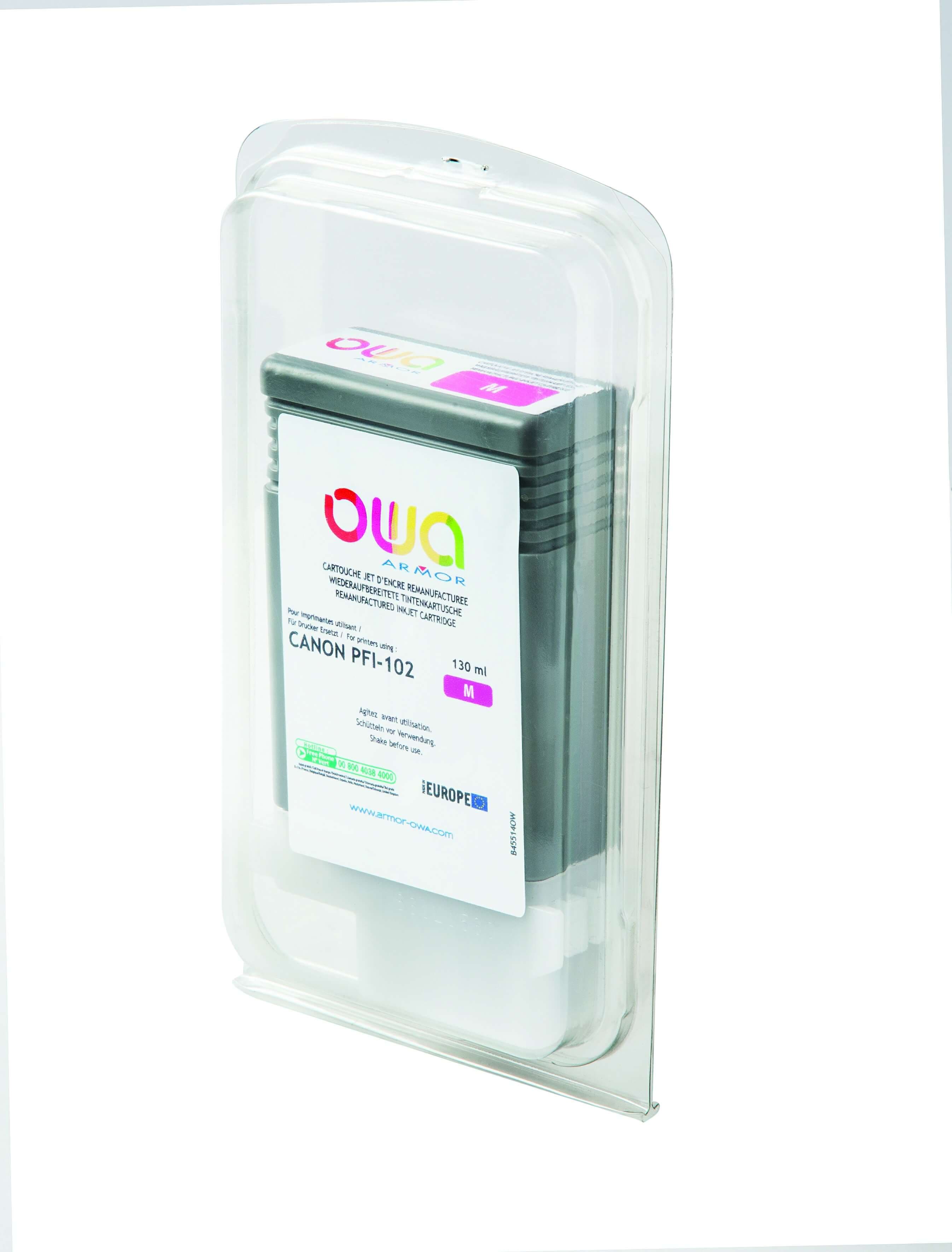 OWA Armor ink-jet kompatibilní s Canon iPF 500 600 magenta,130ml,kom.s PFI102M