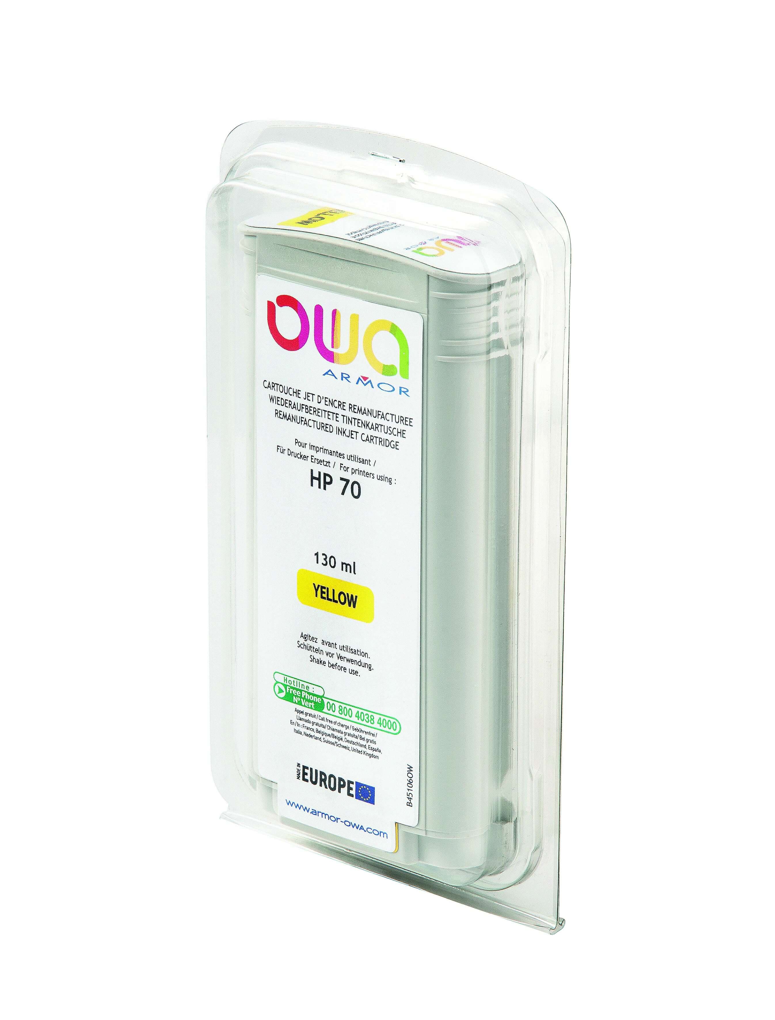 OWA Armor ink-jet kompatibilní s HP DJ Z 2100 yellow, 130ml, kom.s C9454A