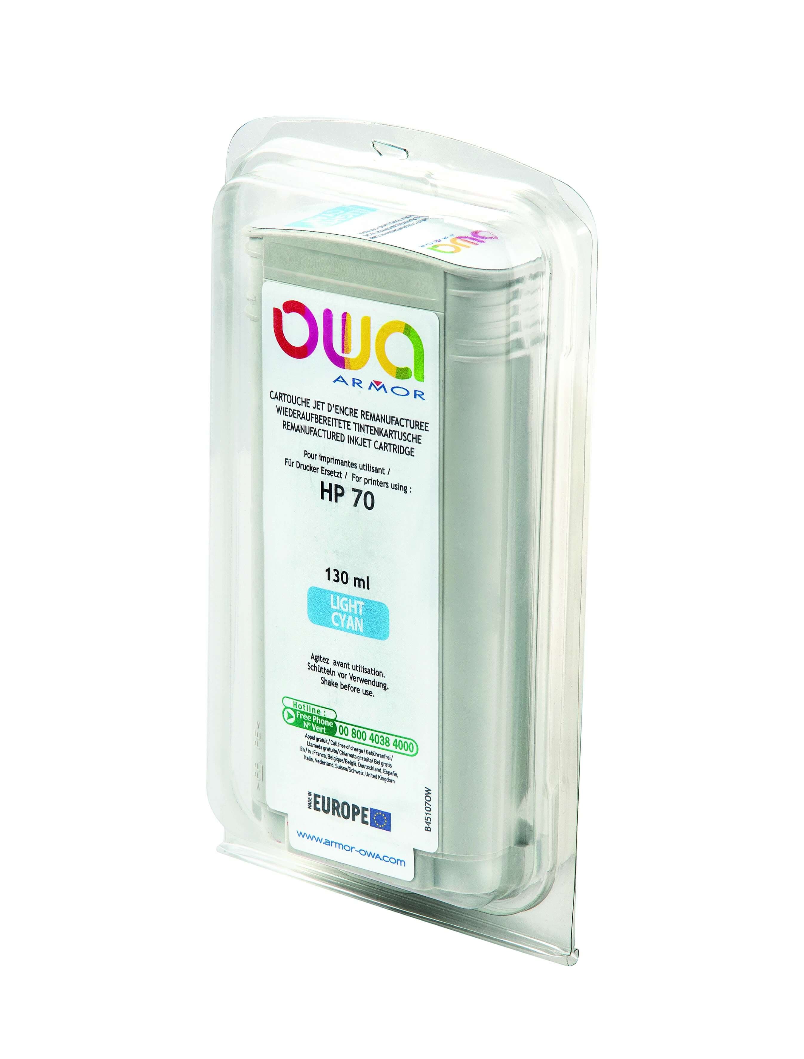 OWA Armor ink-jet kompatibilní s HP DJ Z 2100 light cyan,130 ml,kom.s C9390A