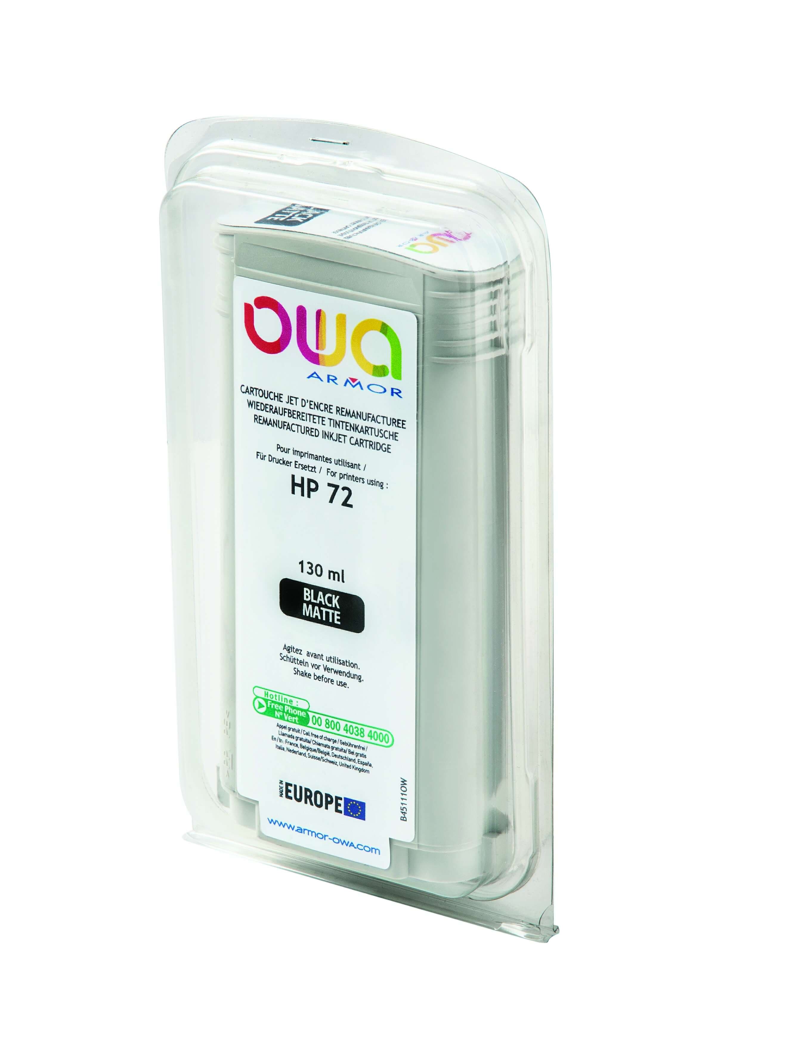 OWA Armor ink-jet kompatibilní s HP DJ T1100 černý mat, 130ml, kom.s C9403A