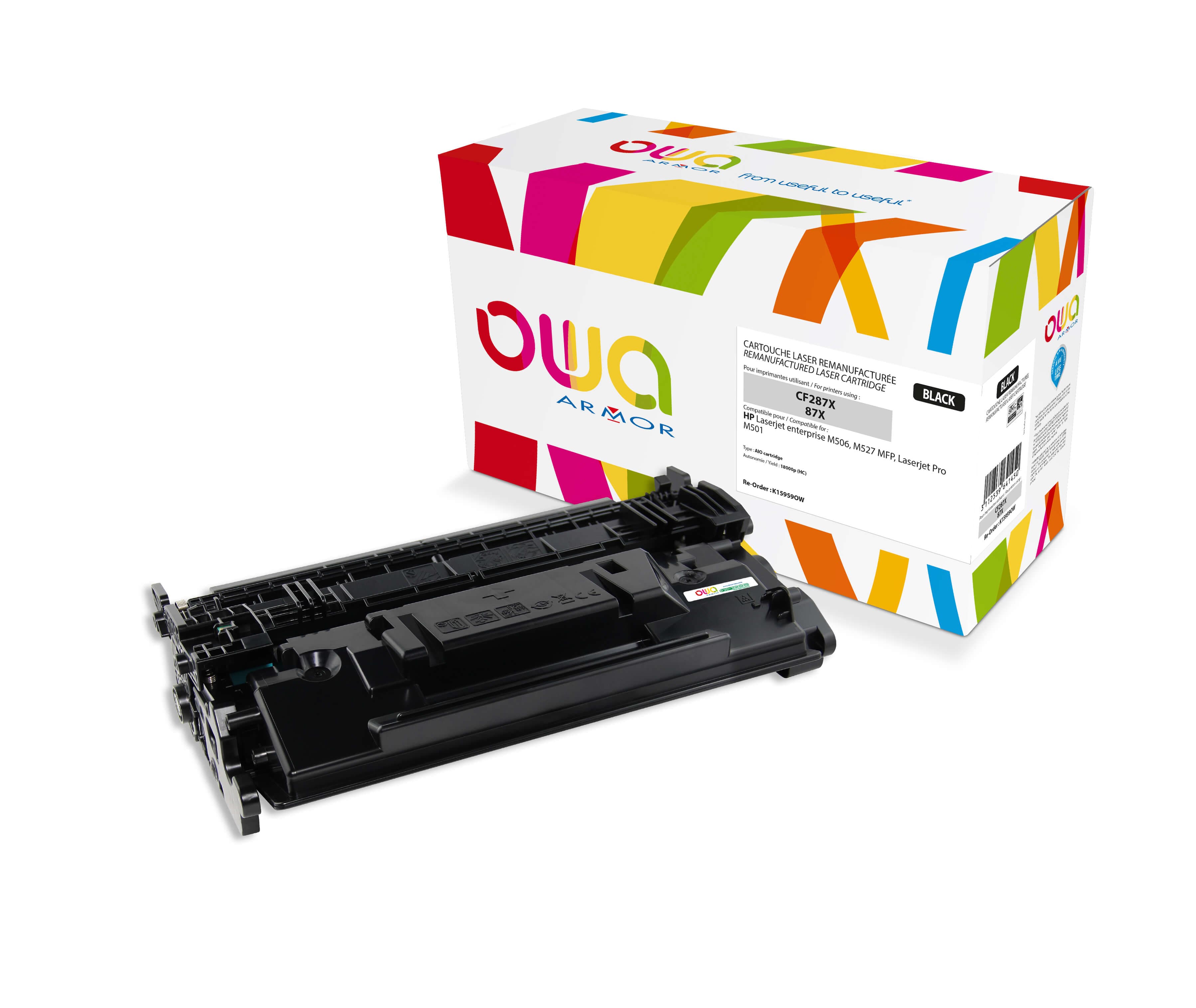 OWA Armor toner kompatibilní s HP CF287X, 18000st, černá black