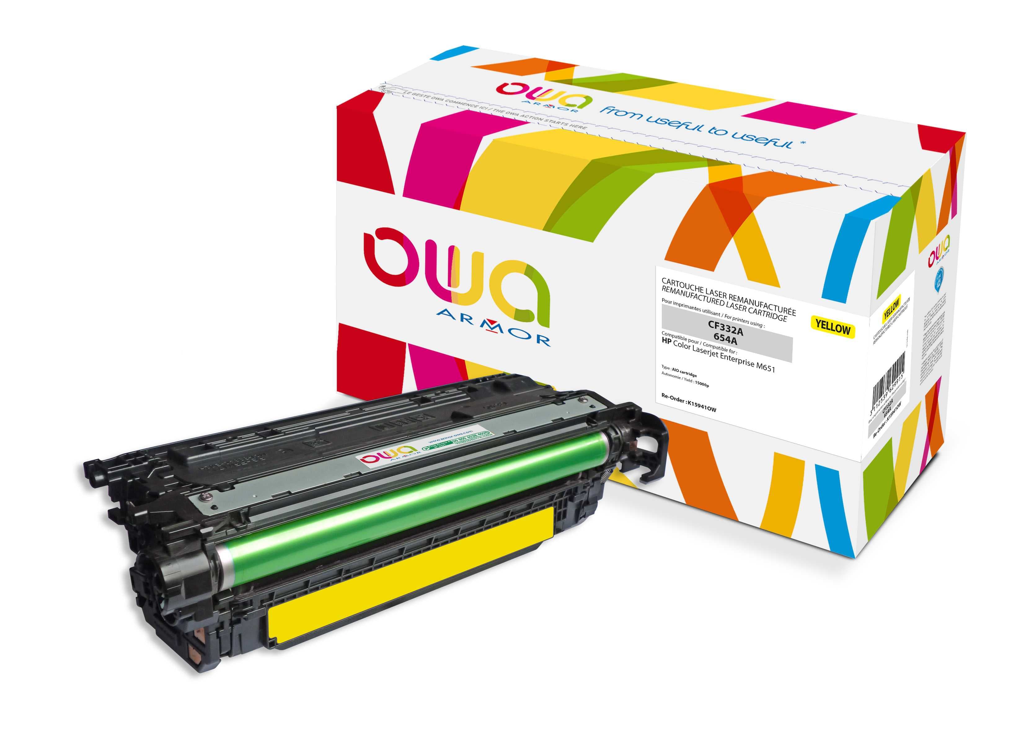 OWA Armor toner kompatibilní s HP CF332A, 15000st, žlutá yellow