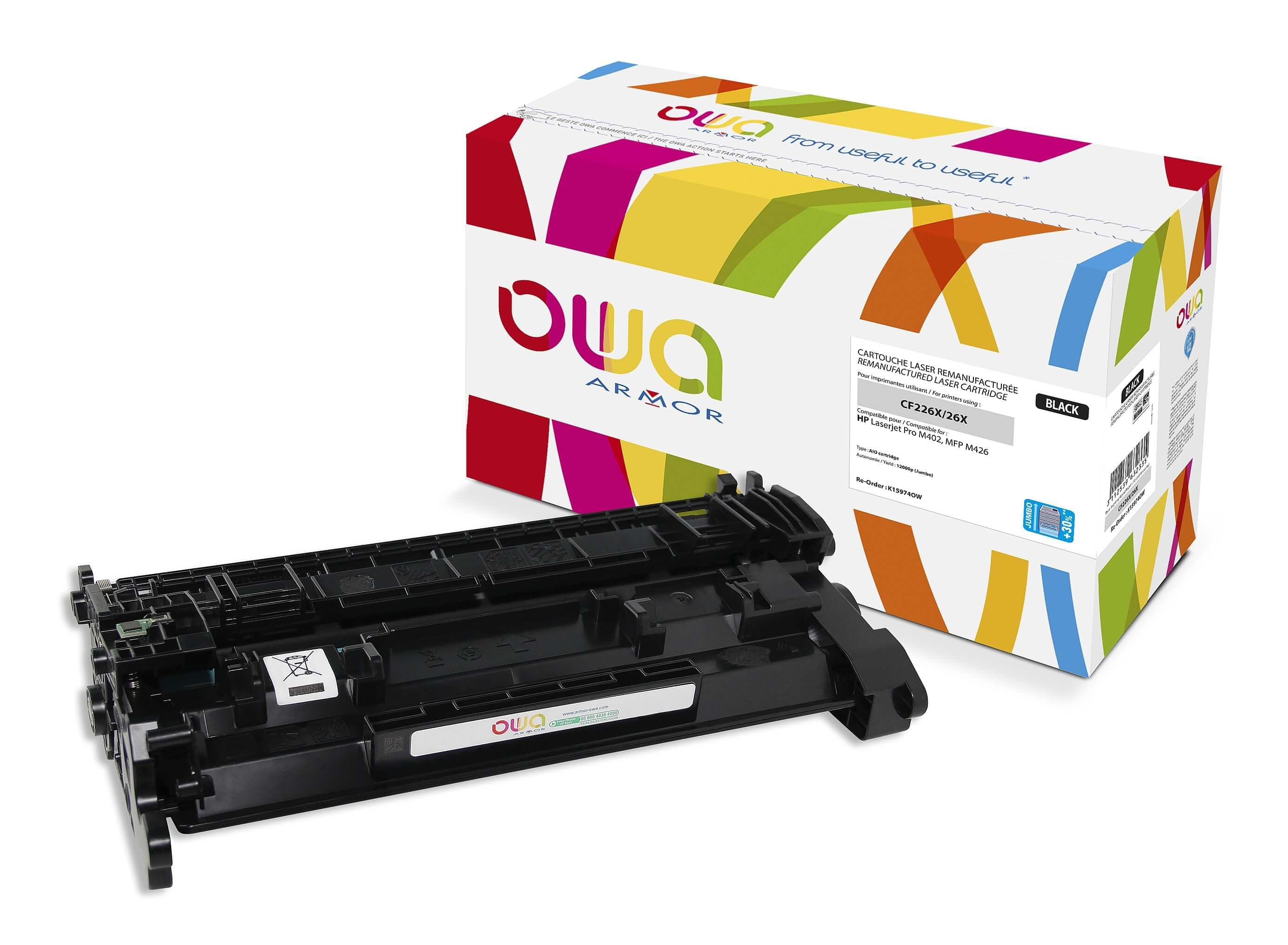 OWA Armor toner kompatibilní s HP CF226X, 12000st, JUMBO, černá black