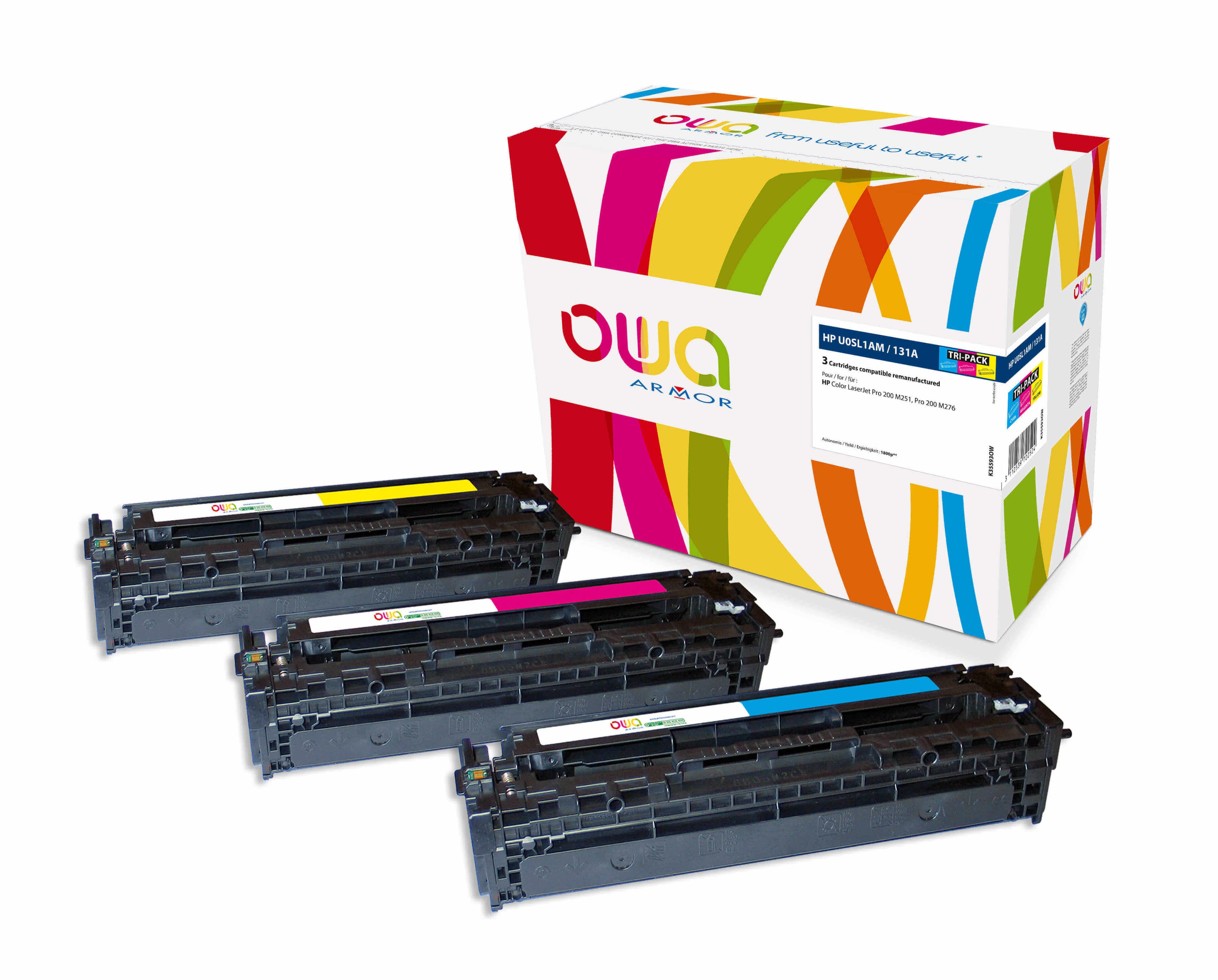 OWA Armor sada kompatibilní s HP U0SL1AM, 3x1800st, C+M+Y