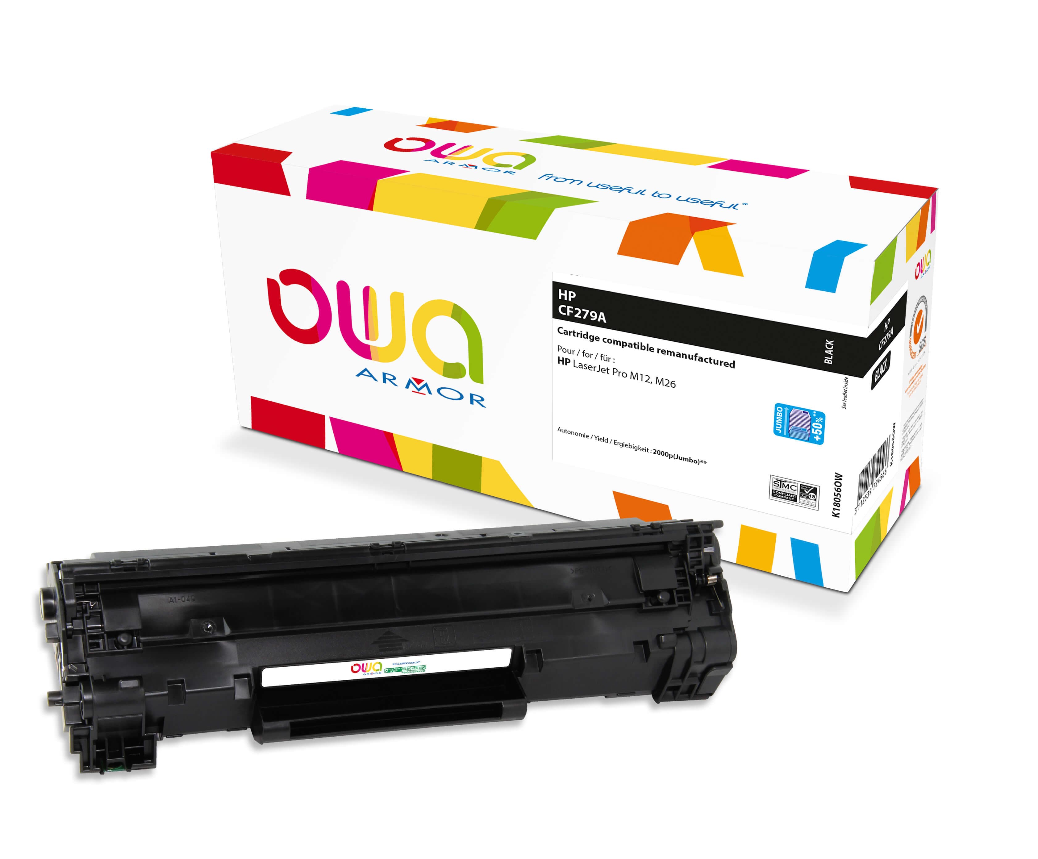 OWA Armor toner kompatibilní s HP CF279A, 2000st, JUMBO, černá black