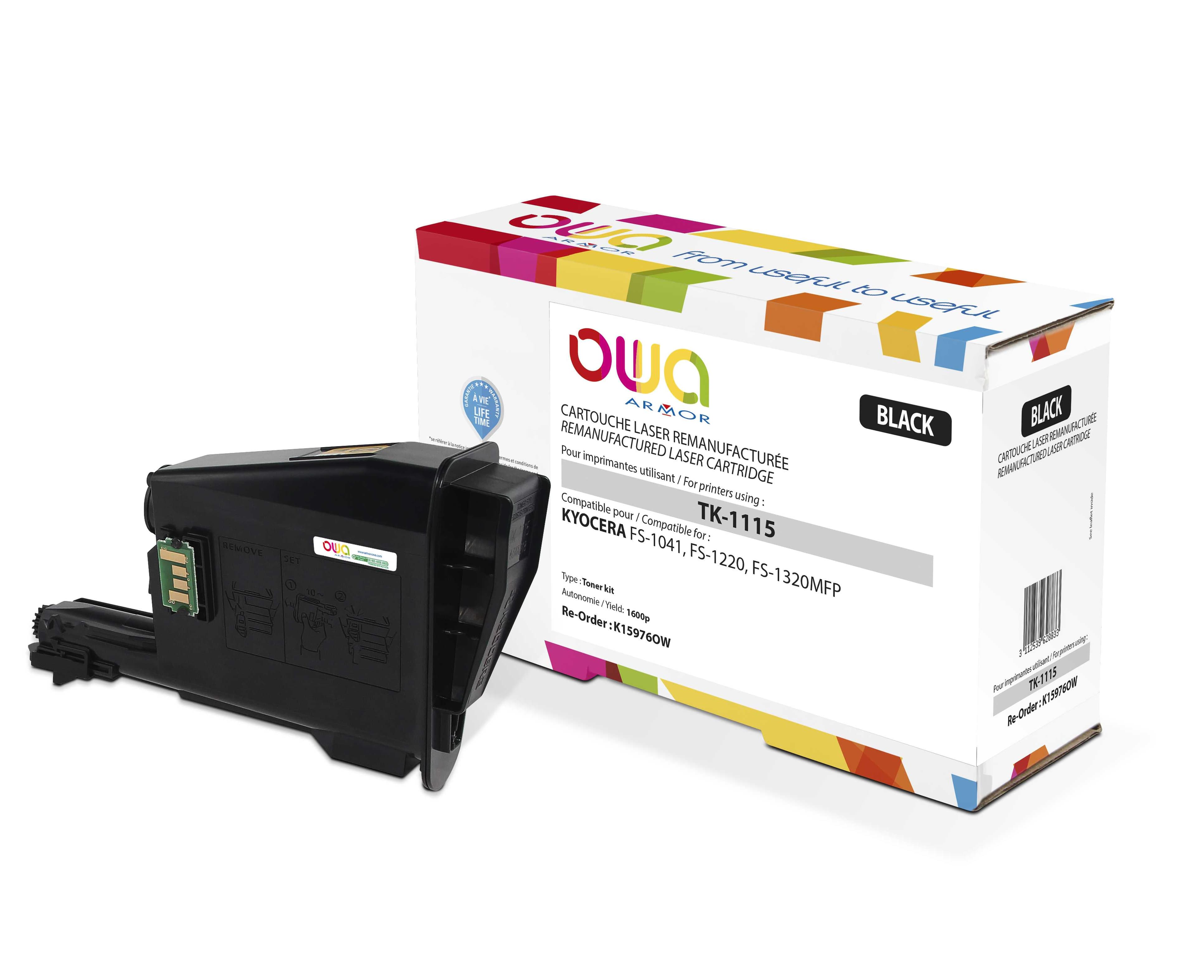 OWA Armor toner kompatibilní s Kyocera TK-1115, 1600st, černá black