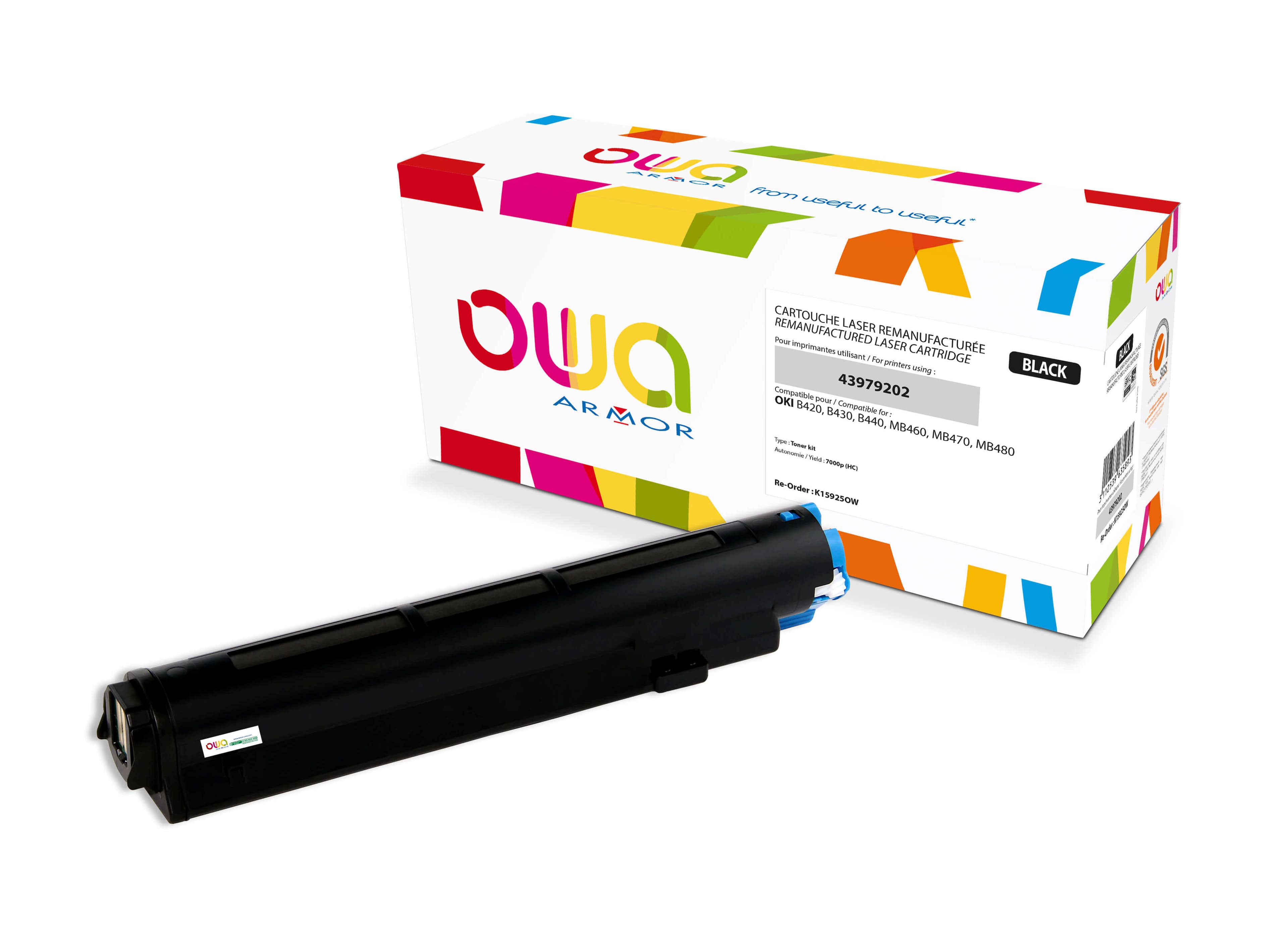 OWA Armor toner kompatibilní s OKI 44973512, 7000st, černá black