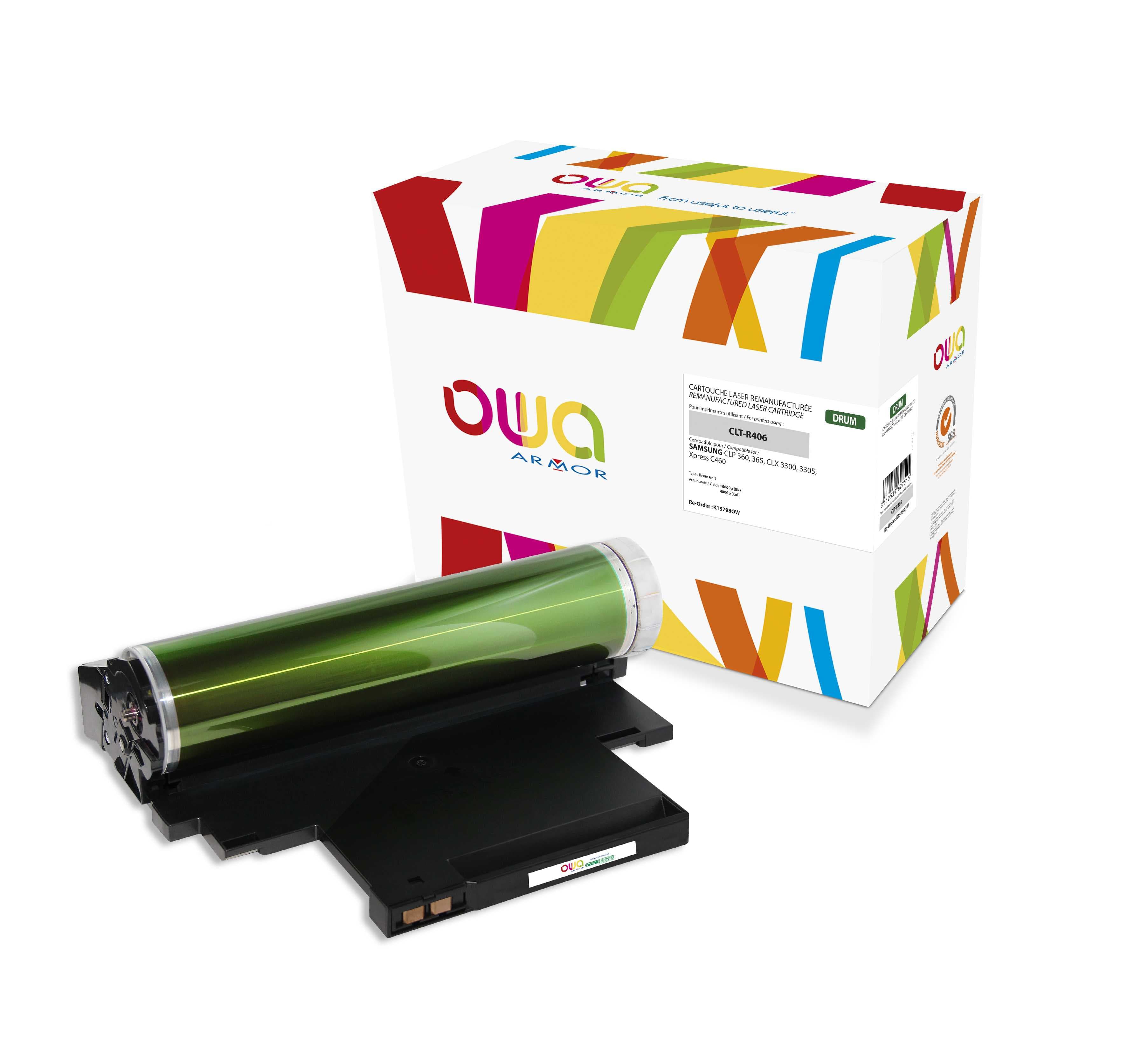 OWA Armor válec kompatibilní s Samsung CLTR406, 16000 (Bk) 4000 (Col)st, válec
