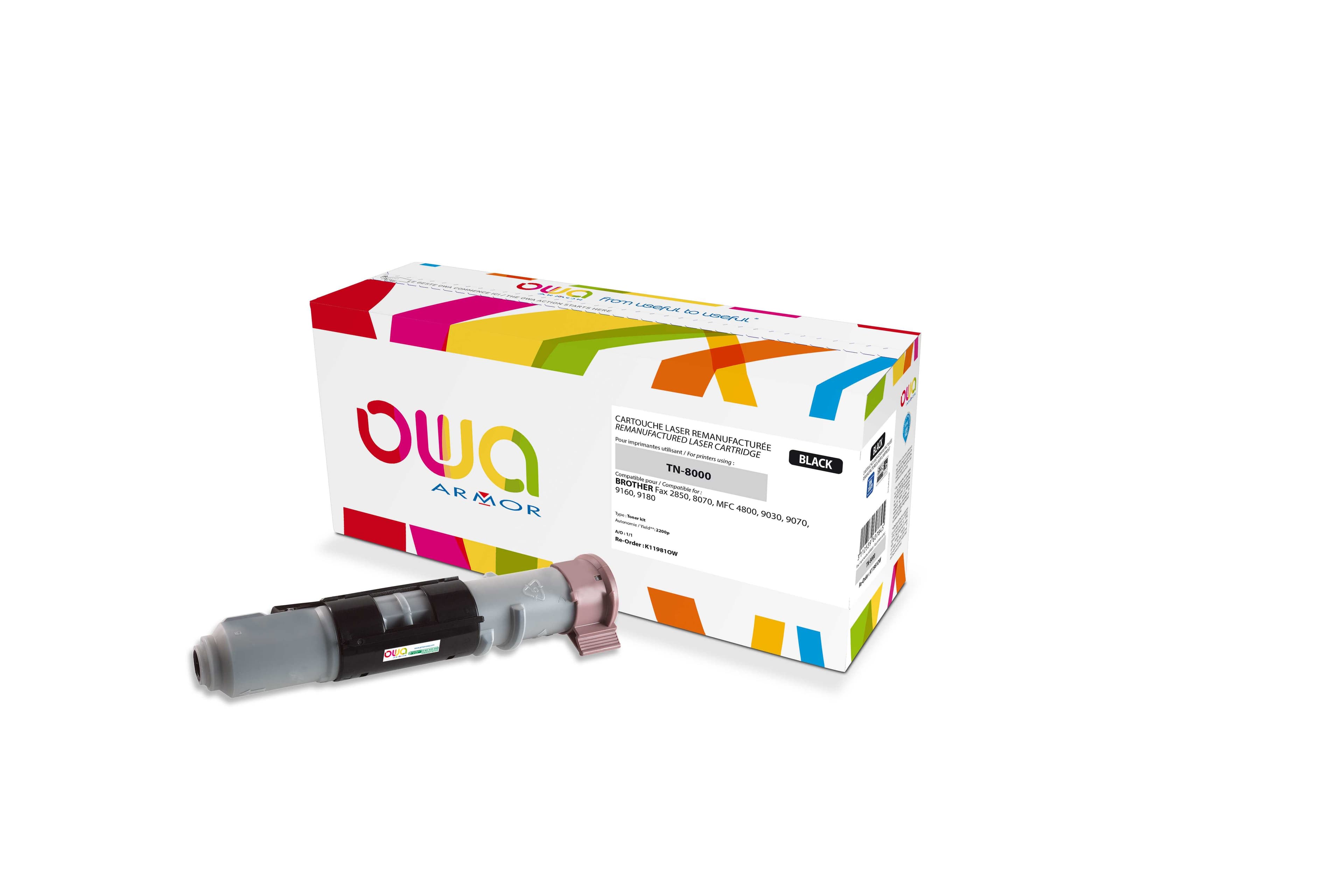 OWA Armor toner kompatibilní s Brother TN-8000, 2200st, černá black