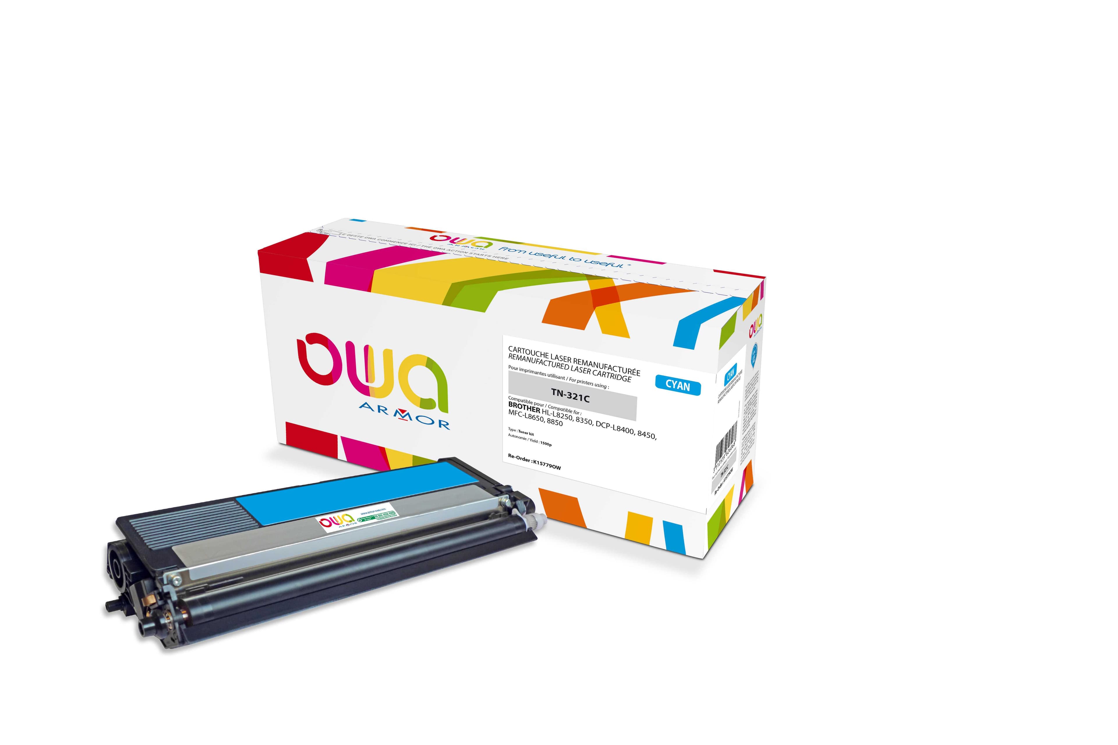 OWA Armor toner kompatibilní s Brother TN-321C, 1500st, modrá
