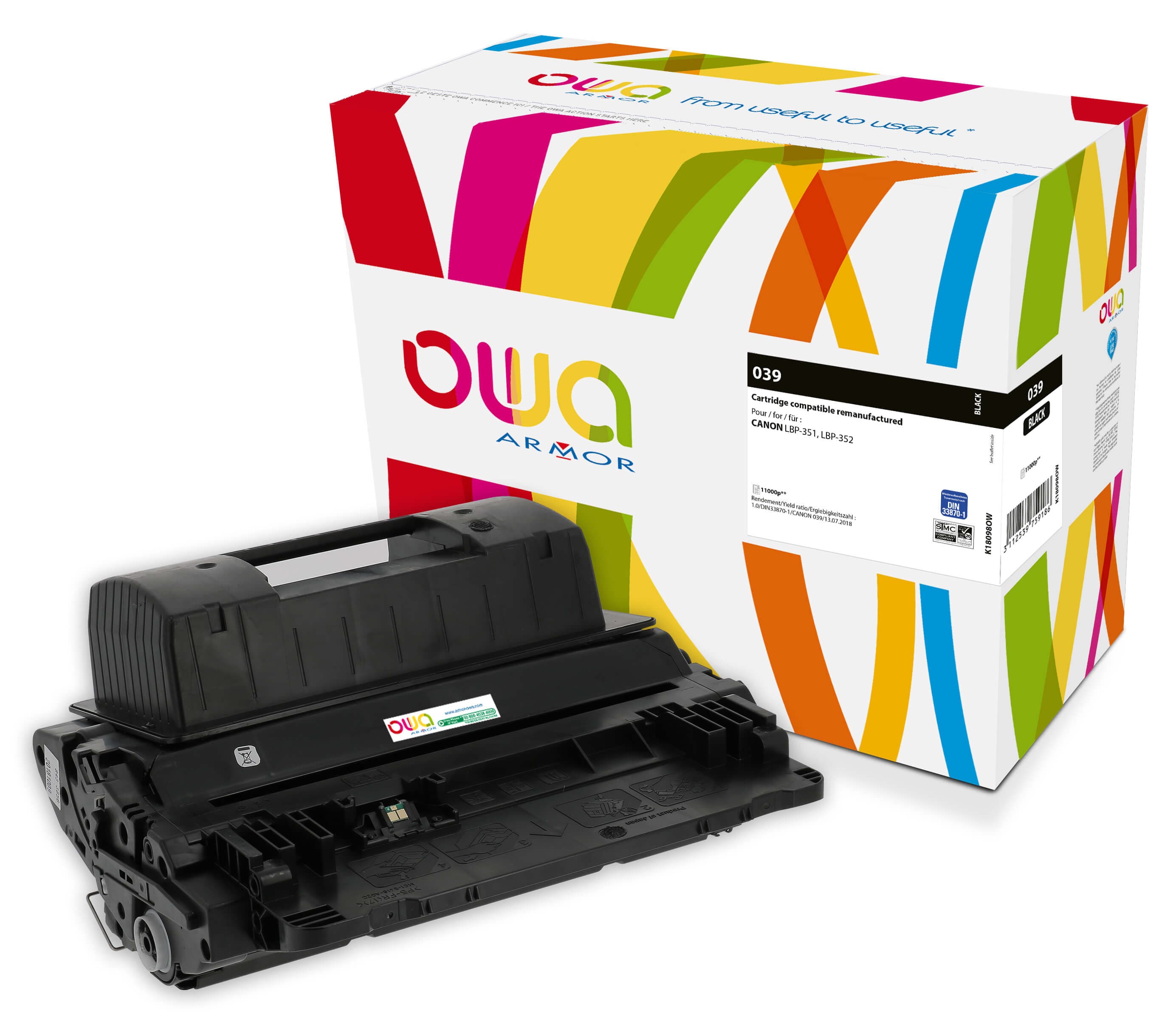 OWA Armor toner kompatibilní s Canon CRG-039, 11000 str, černá black