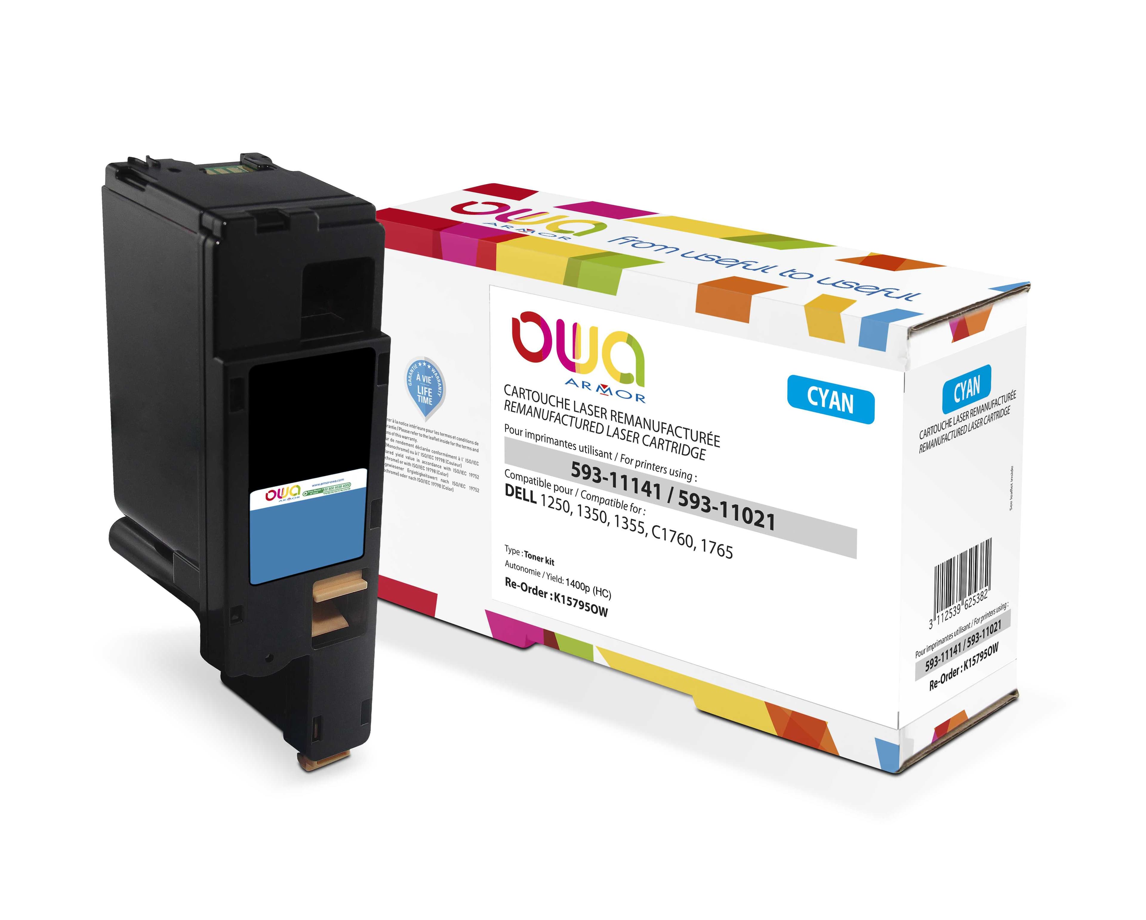 OWA Armor toner kompatibilní s Dell 593-11141, 1400st, modrá