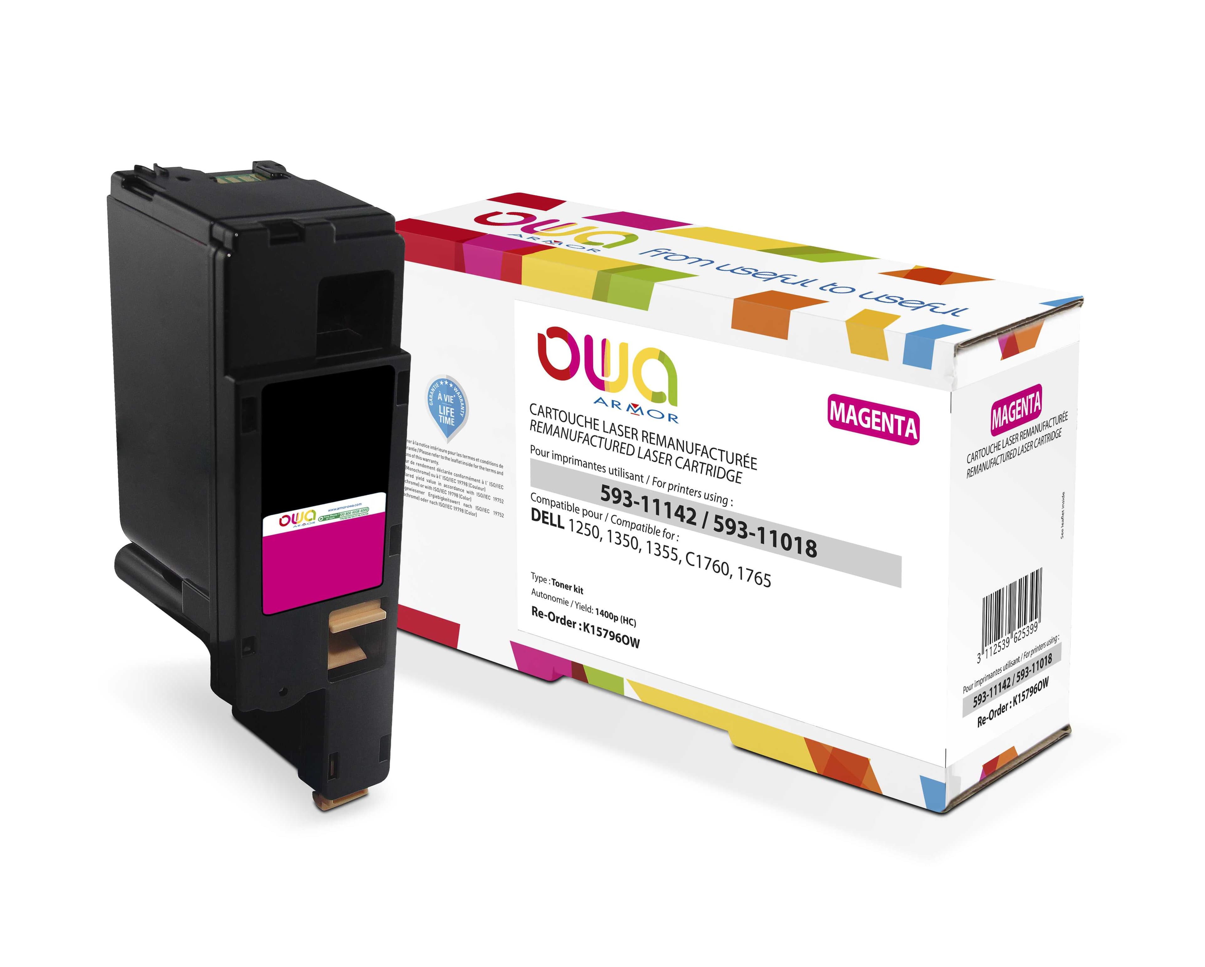 OWA Armor toner kompatibilní s Dell 593-11142, 1400st, červená magenta