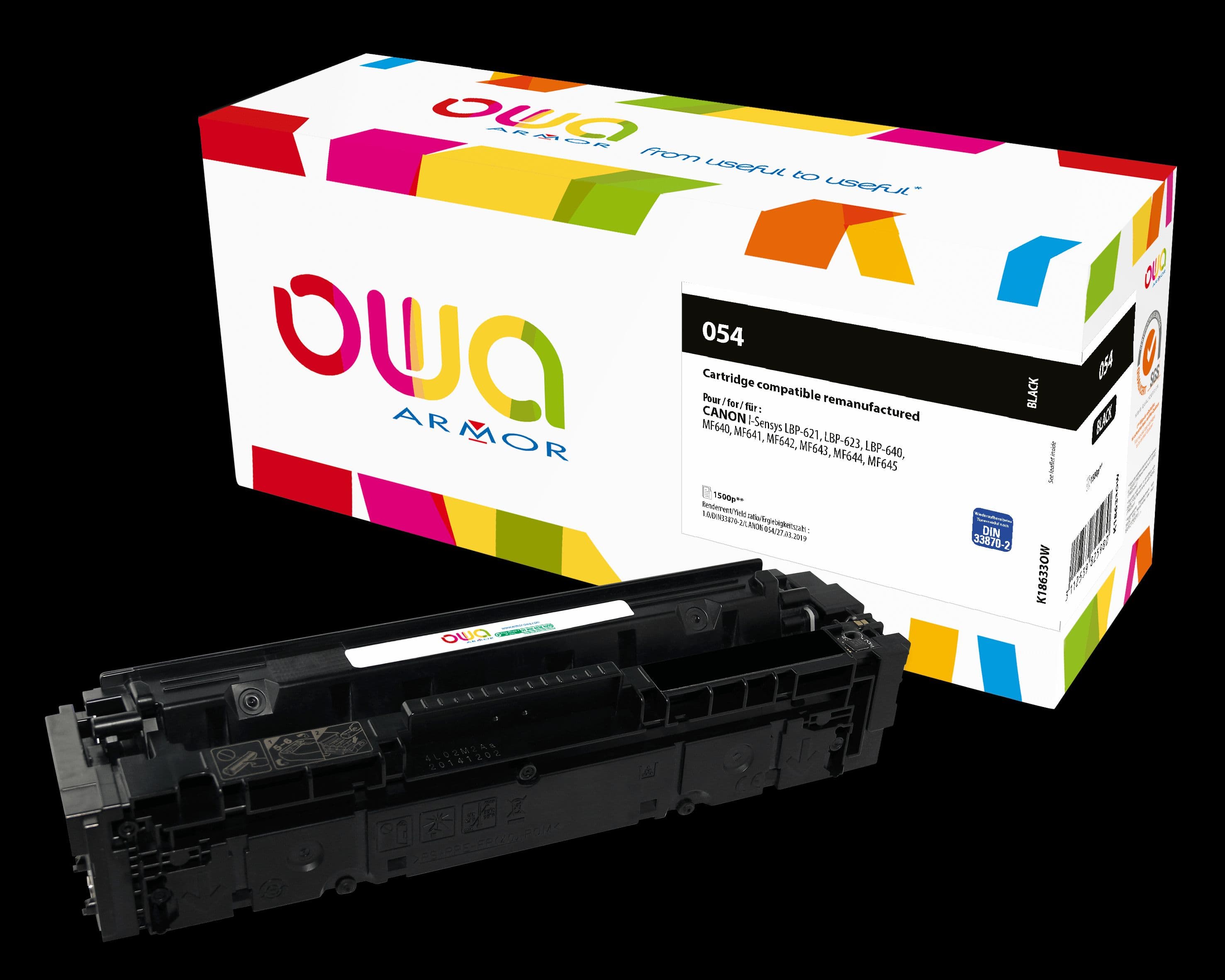 OWA Armor toner kompatibilní s Canon CRG-054BK, 1500st, černá black