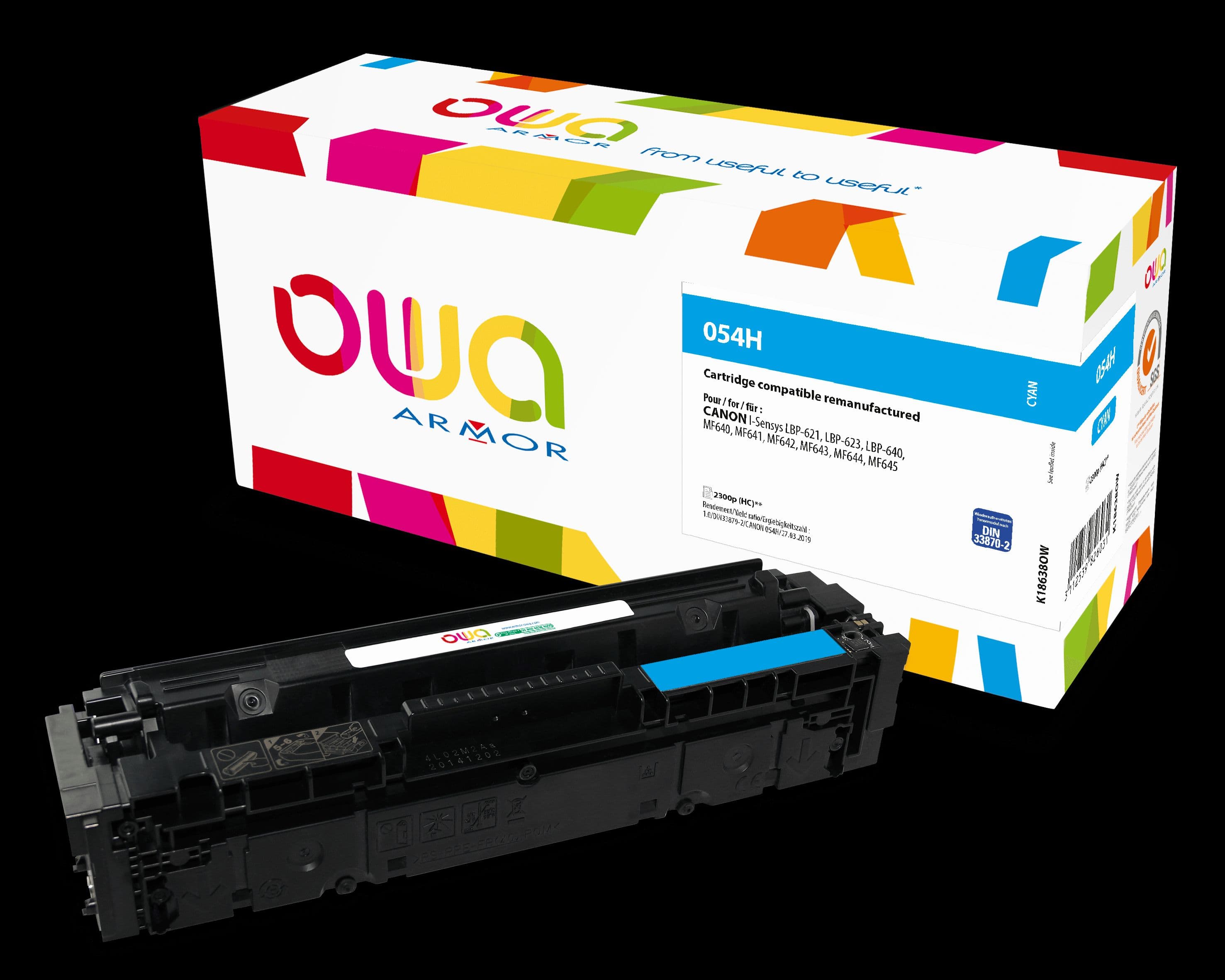 OWA Armor toner kompatibilní s Canon CRG-054H C, 2300st, modrá