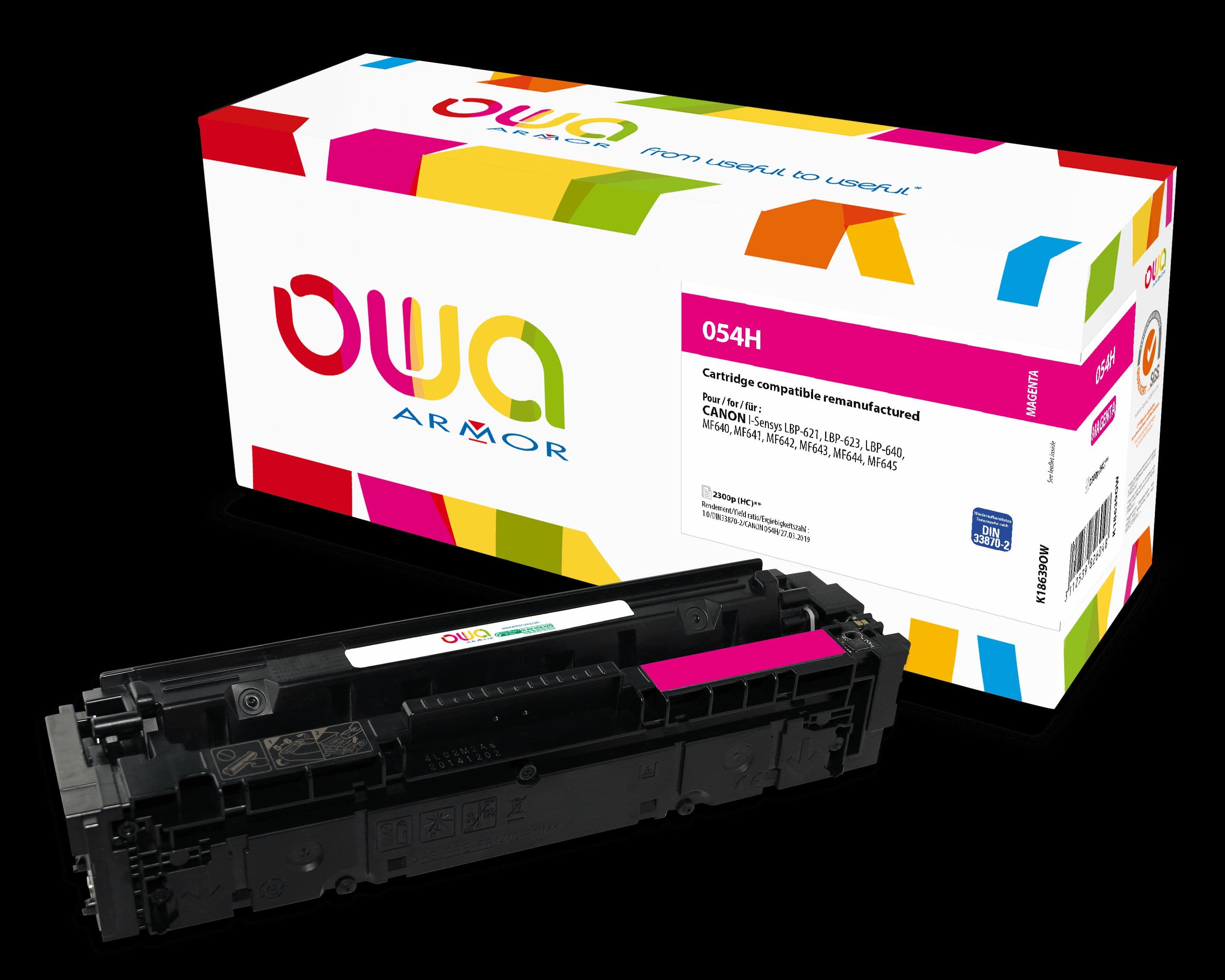 OWA Armor toner kompatibilní s Canon CRG-054H M, 2300st, červená magenta