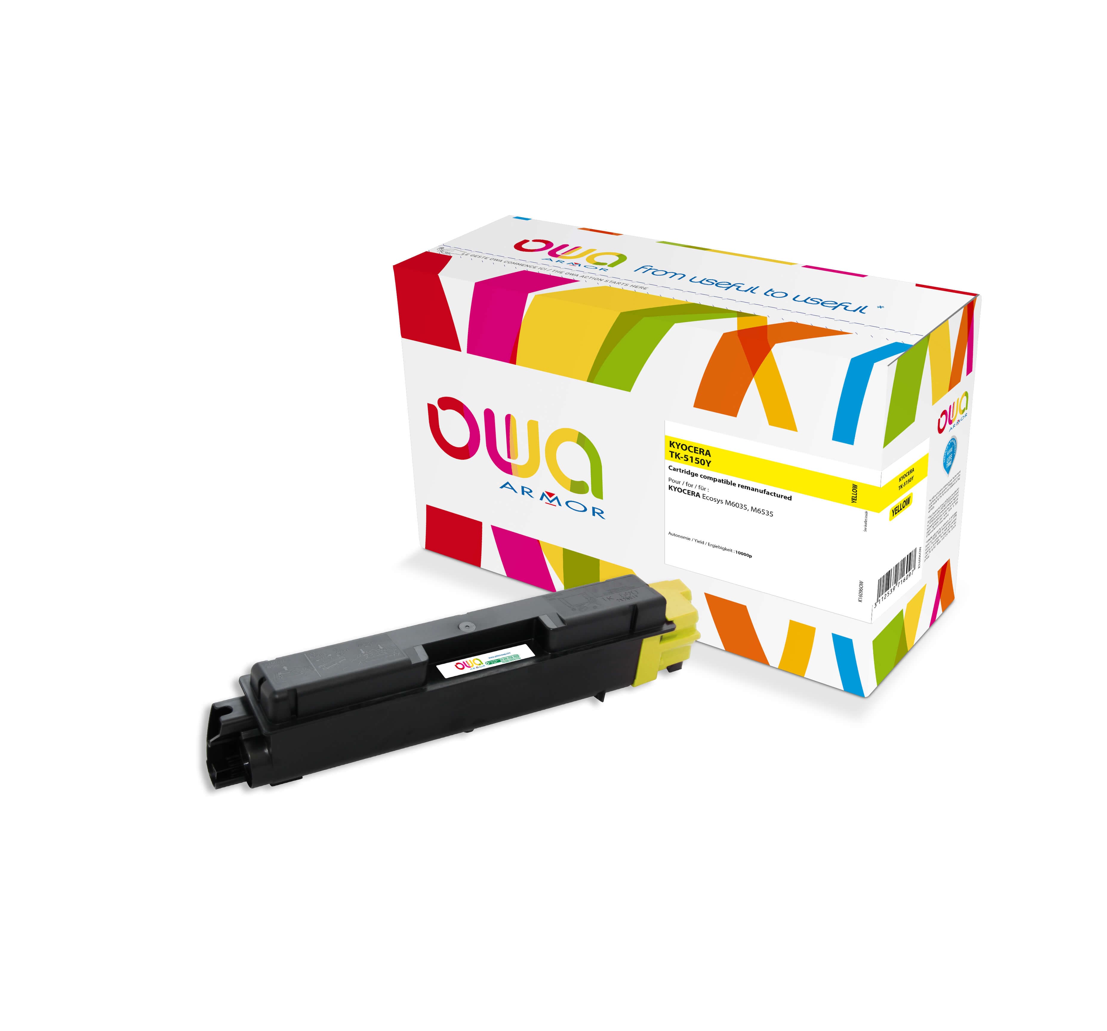 OWA Armor toner kompatibilní s Kyocera TK-5150Y, 10000st, žlutá yellow