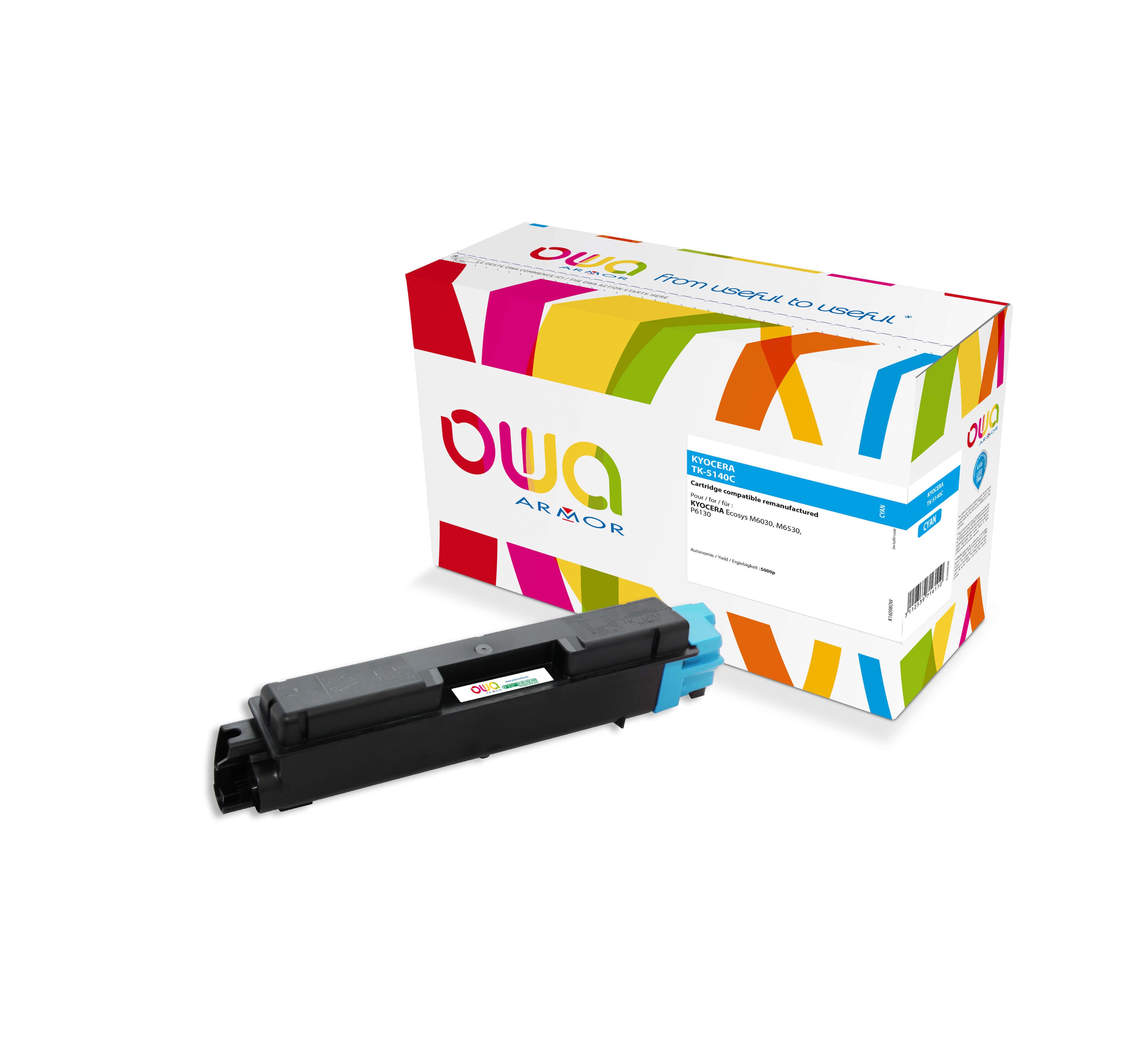 OWA Armor toner kompatibilní s Kyocera TK-5140C, 5000st, modrá