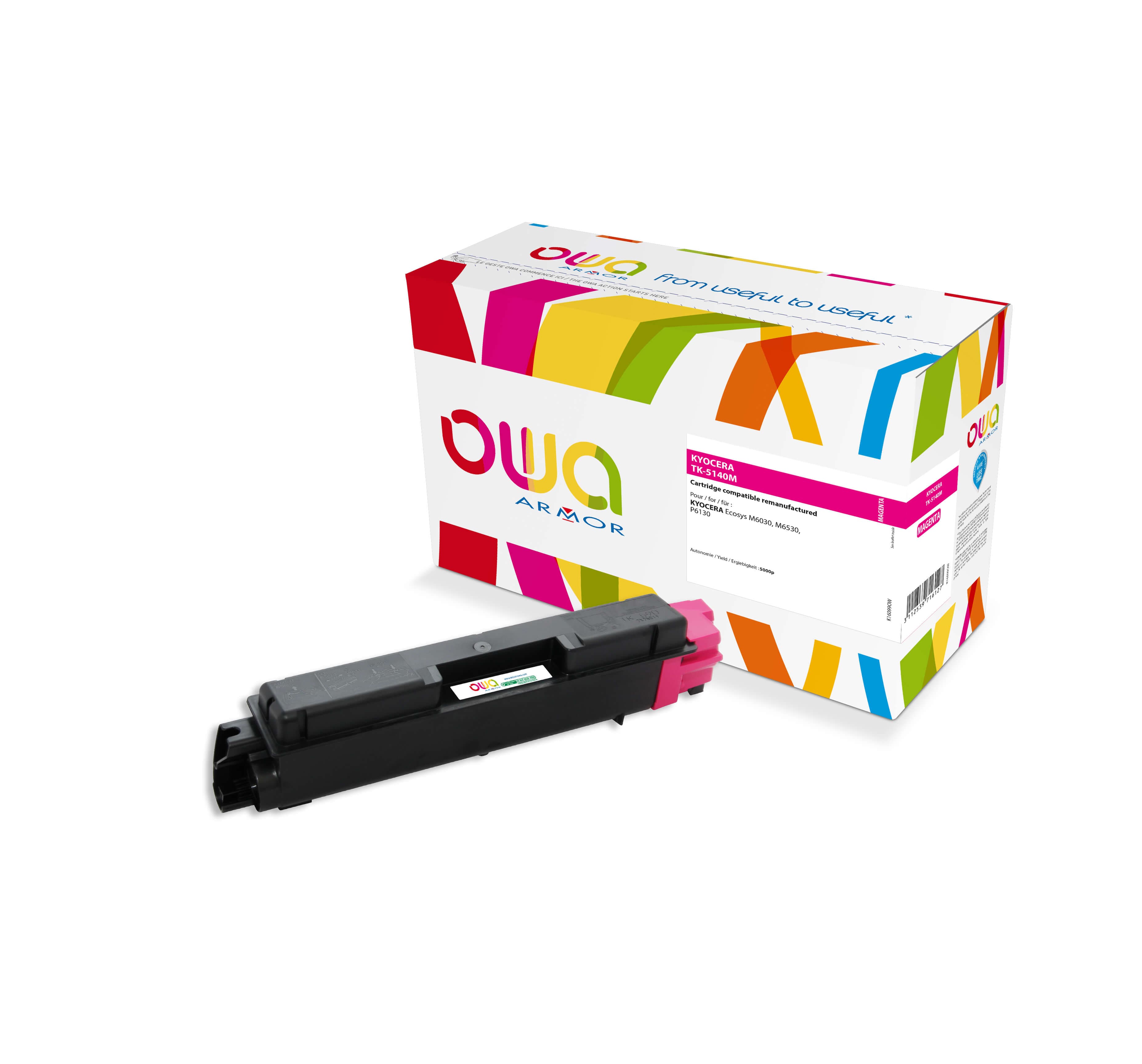 OWA Armor toner kompatibilní s Kyocera TK-5140M, 5000st, červená magenta