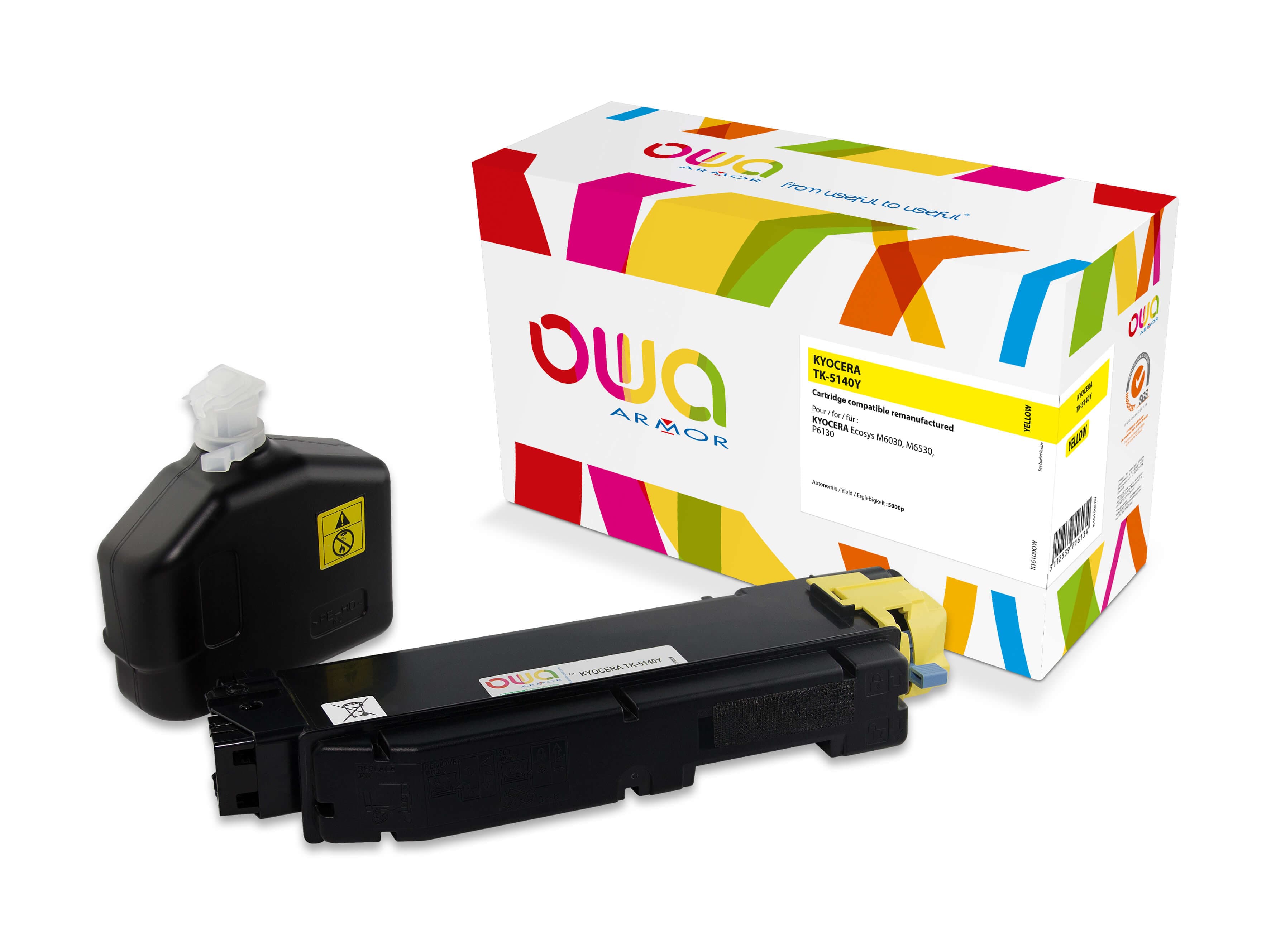OWA Armor toner kompatibilní s Kyocera TK-5140Y, 5000st, žlutá yellow