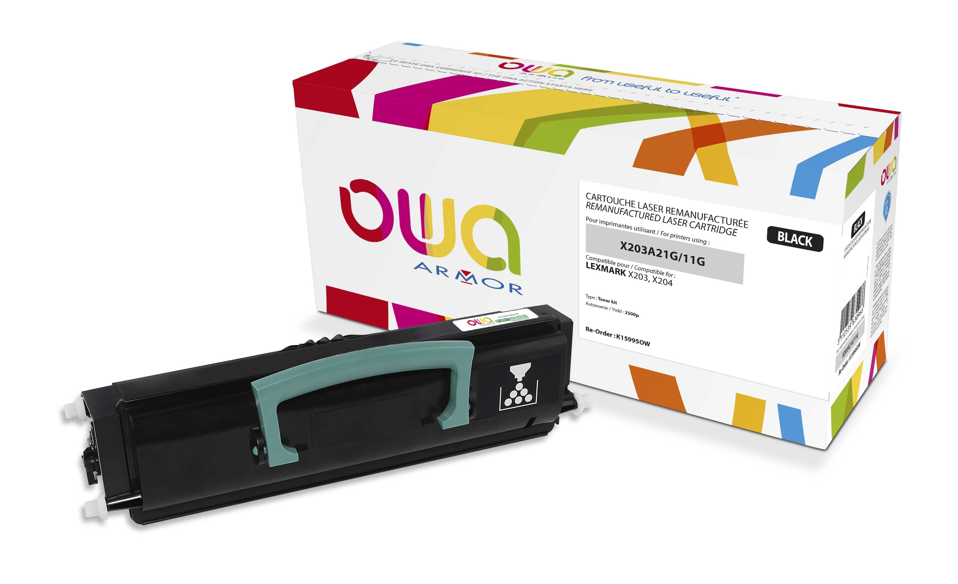 OWA Armor toner kompatibilní s LEXMARK X203A11G, černá black