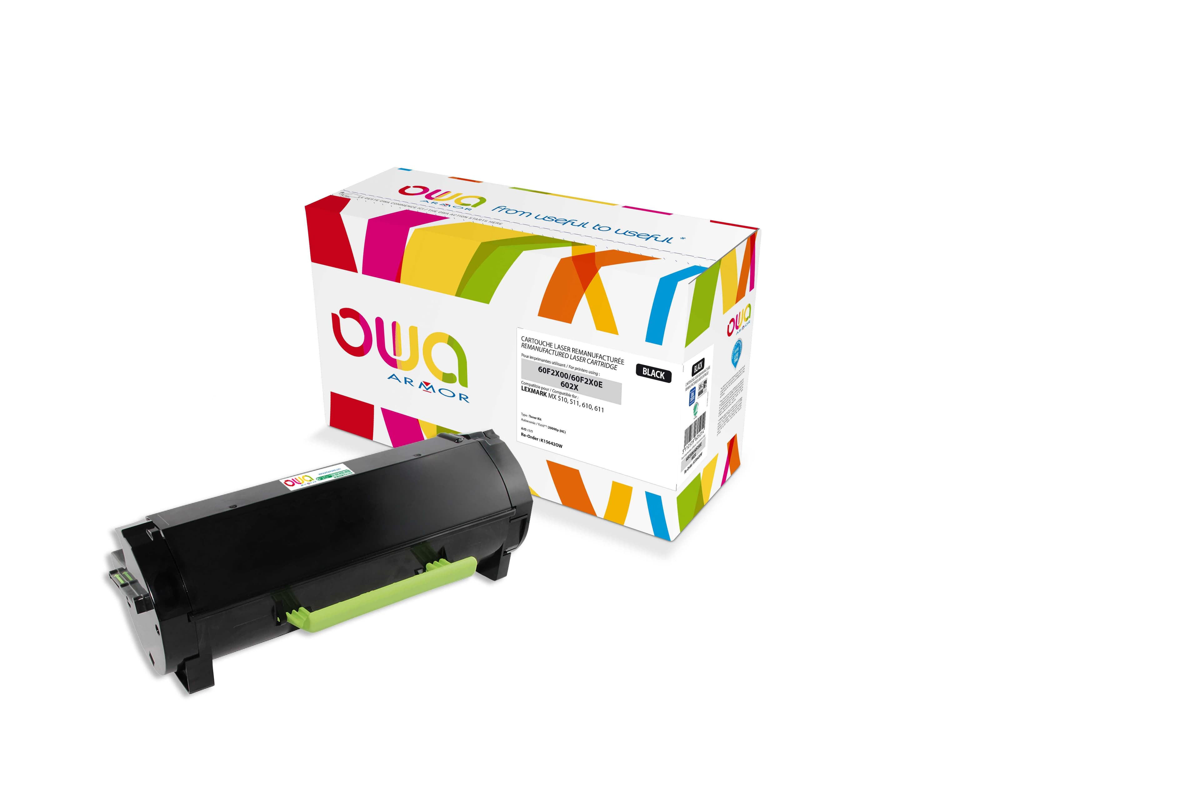 OWA Armor toner kompatibilní s LEXMARK 60F2X00, černá black