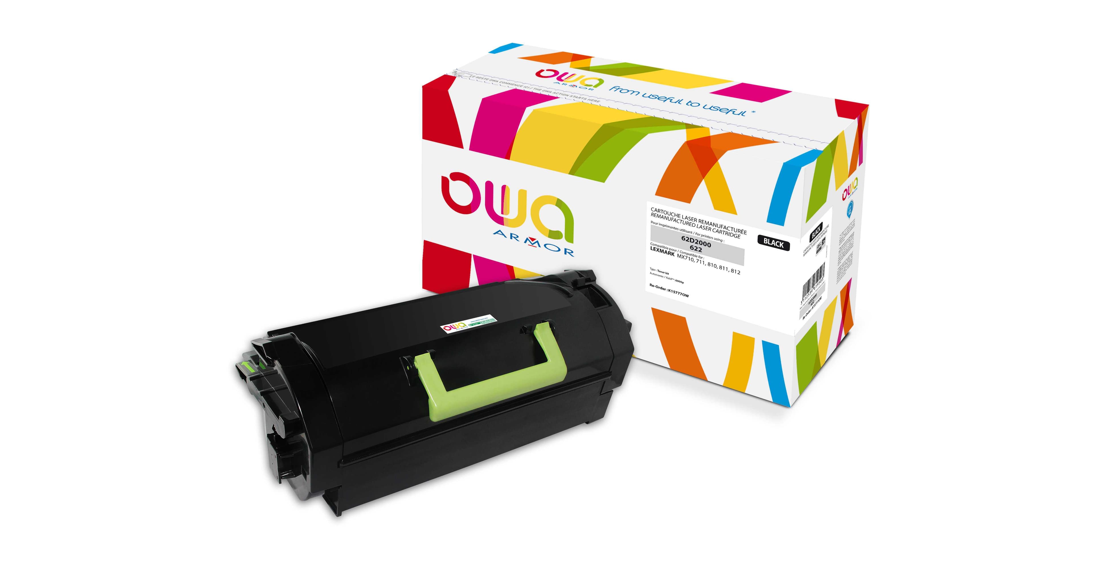 OWA Armor toner kompatibilní s LEXMARK 62D2000, černá black
