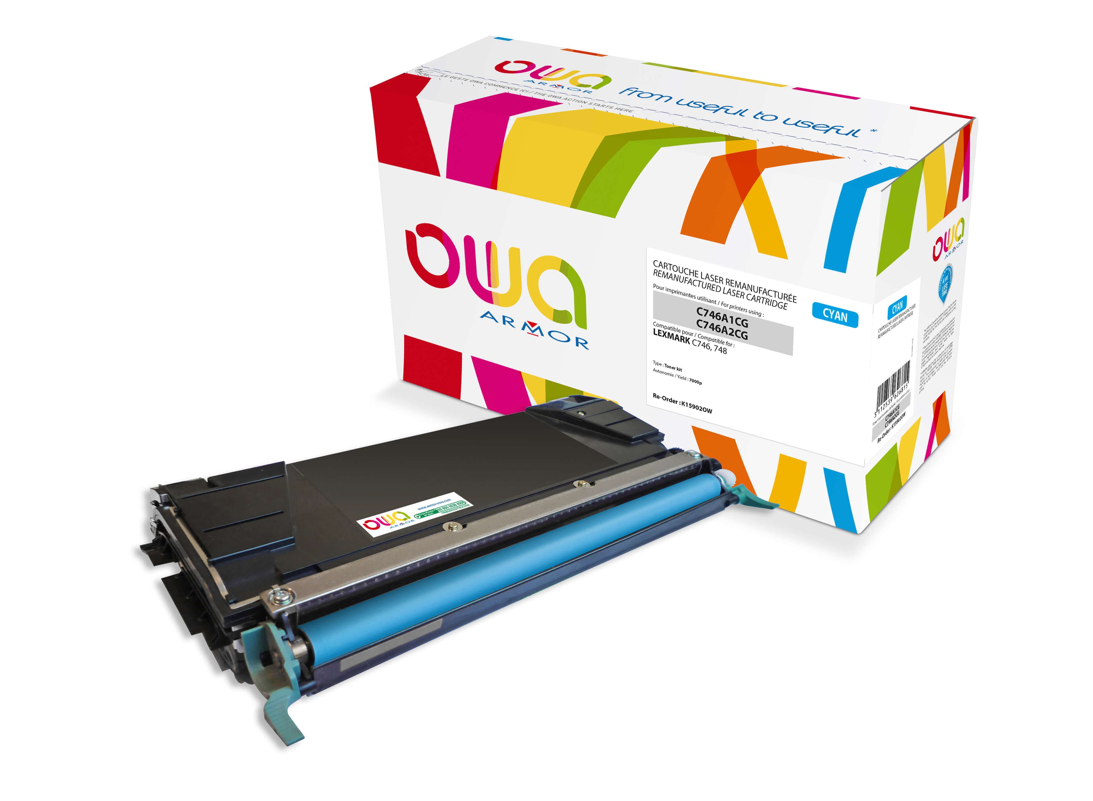 OWA Armor toner kompatibilní s Lexmark C746A1CG, 7000st, modrá