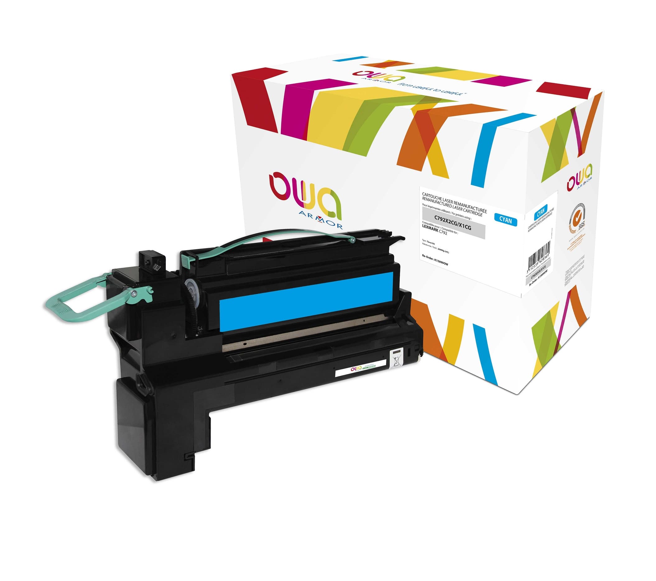 OWA Armor toner kompatibilní s Lexmark C792X2CG, 20000st, modrá