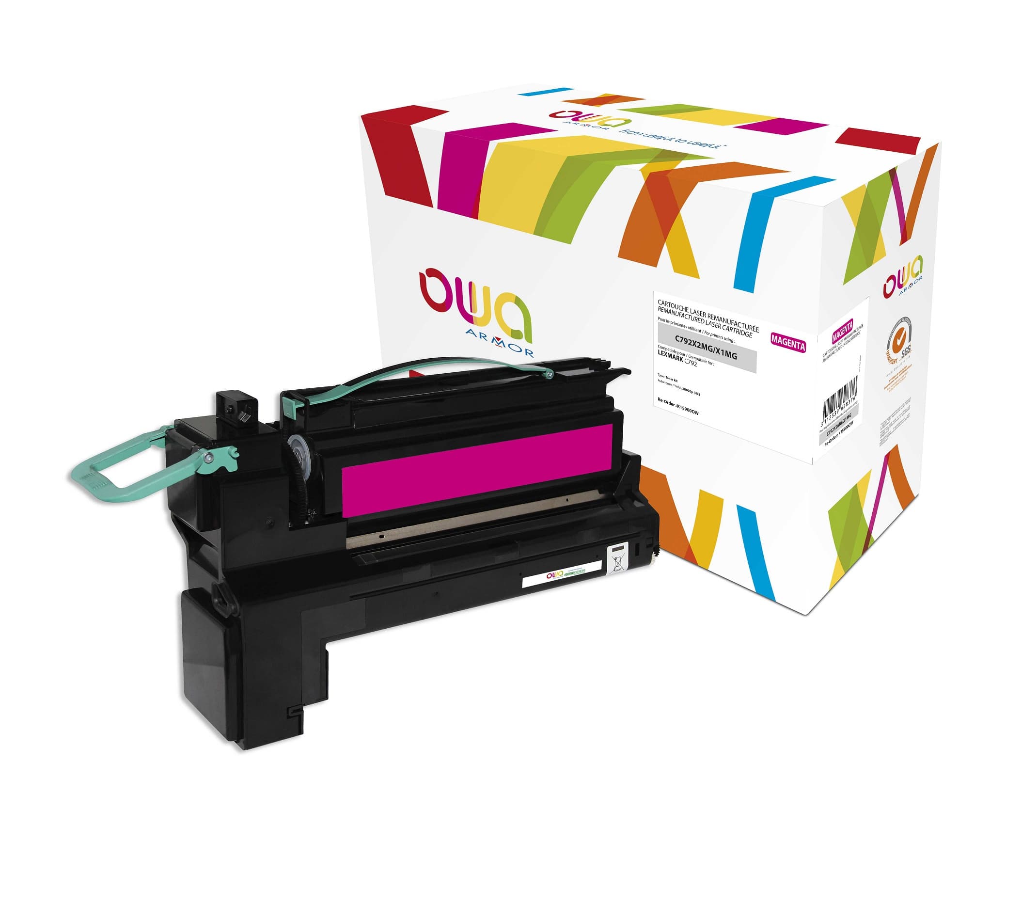 OWA Armor toner kompatibilní s Lexmark C792X2MG, 20000st, červená magenta